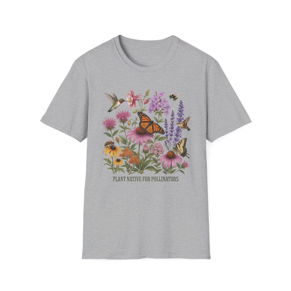 Plant Native For Pollinators 4 Tee