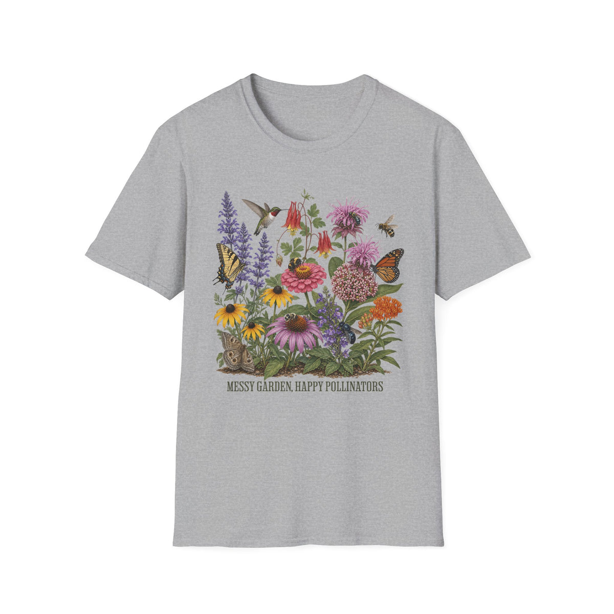 Messy Garden, Happy Pollinators 3 Tee