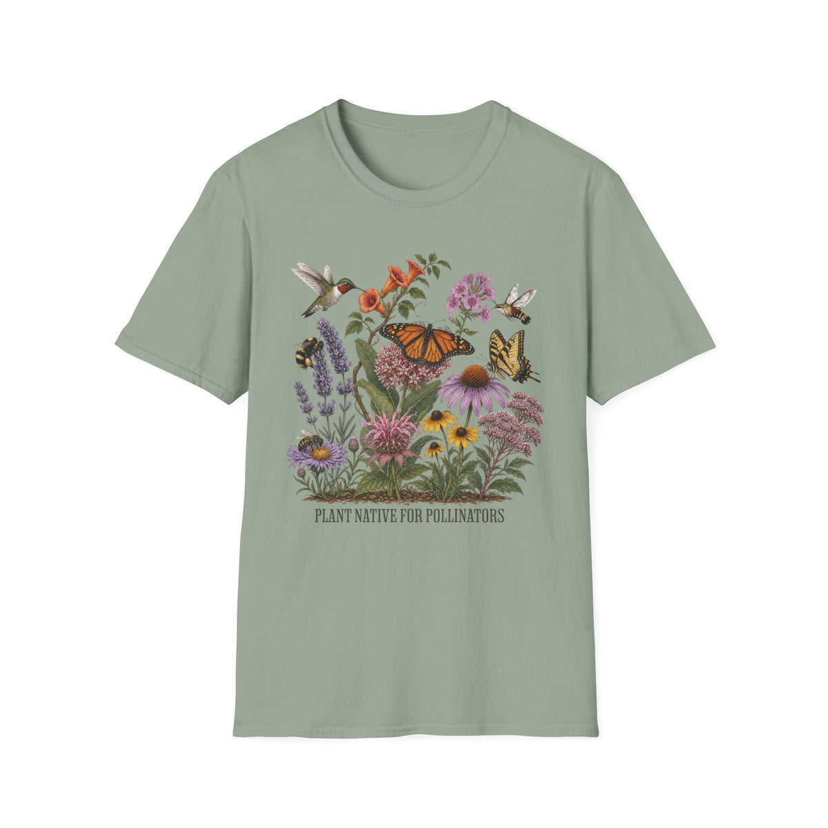 Plant Native For Pollinators 5 Tee