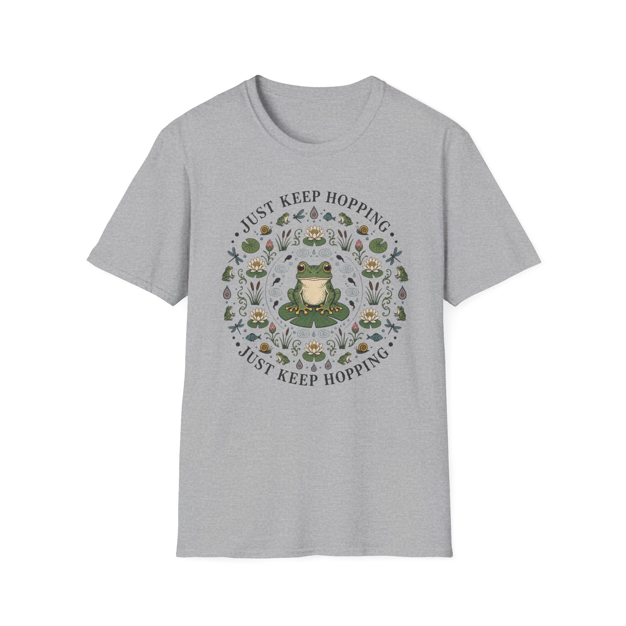 Just Keep Hopping Frog Mandala Tee