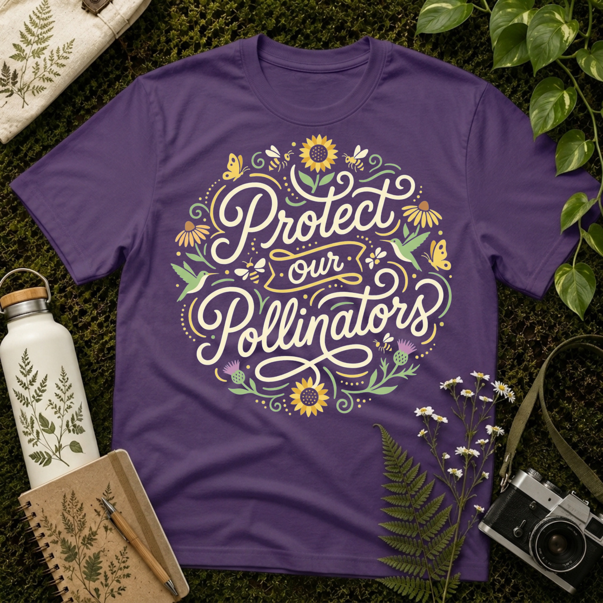 Protect Our Pollinators Dark Tee