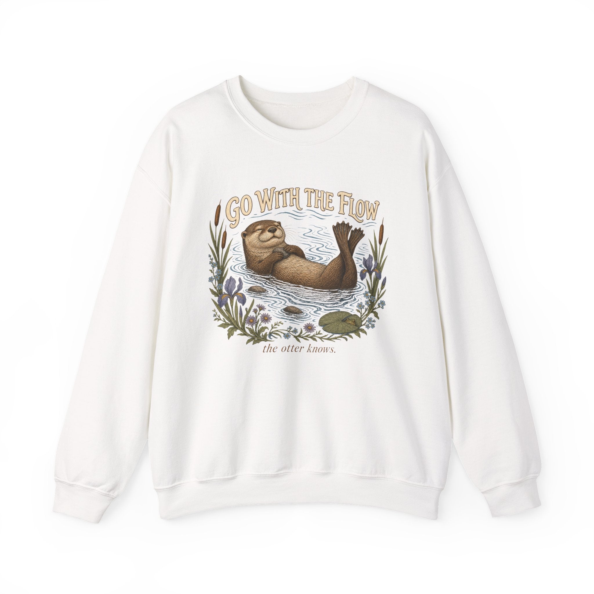 Go With The Flow Otter Crewneck Sweatshirt