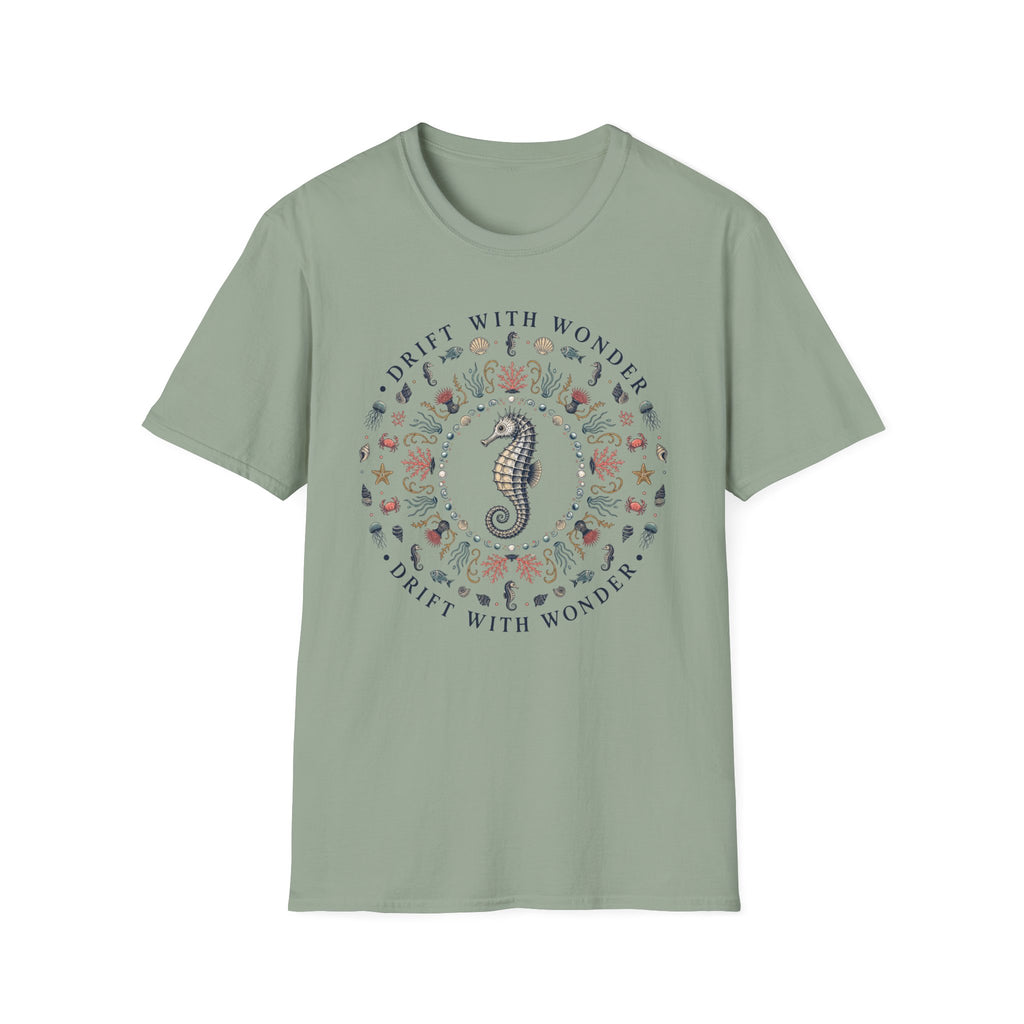Sea Horse Drift With Wonder Mandala Tee