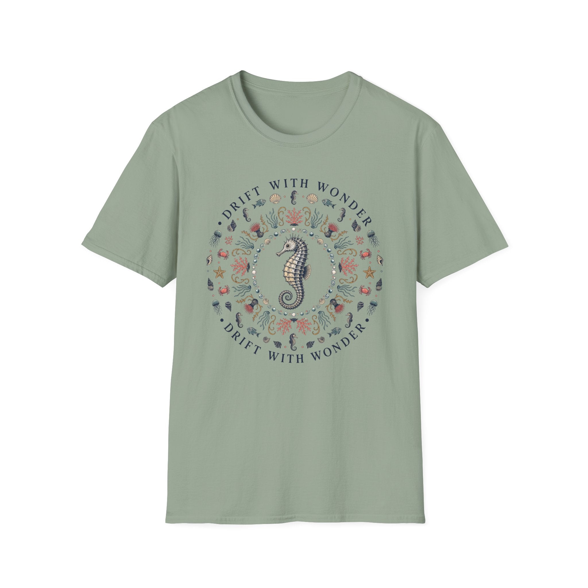 Sea Horse Drift With Wonder Mandala Tee