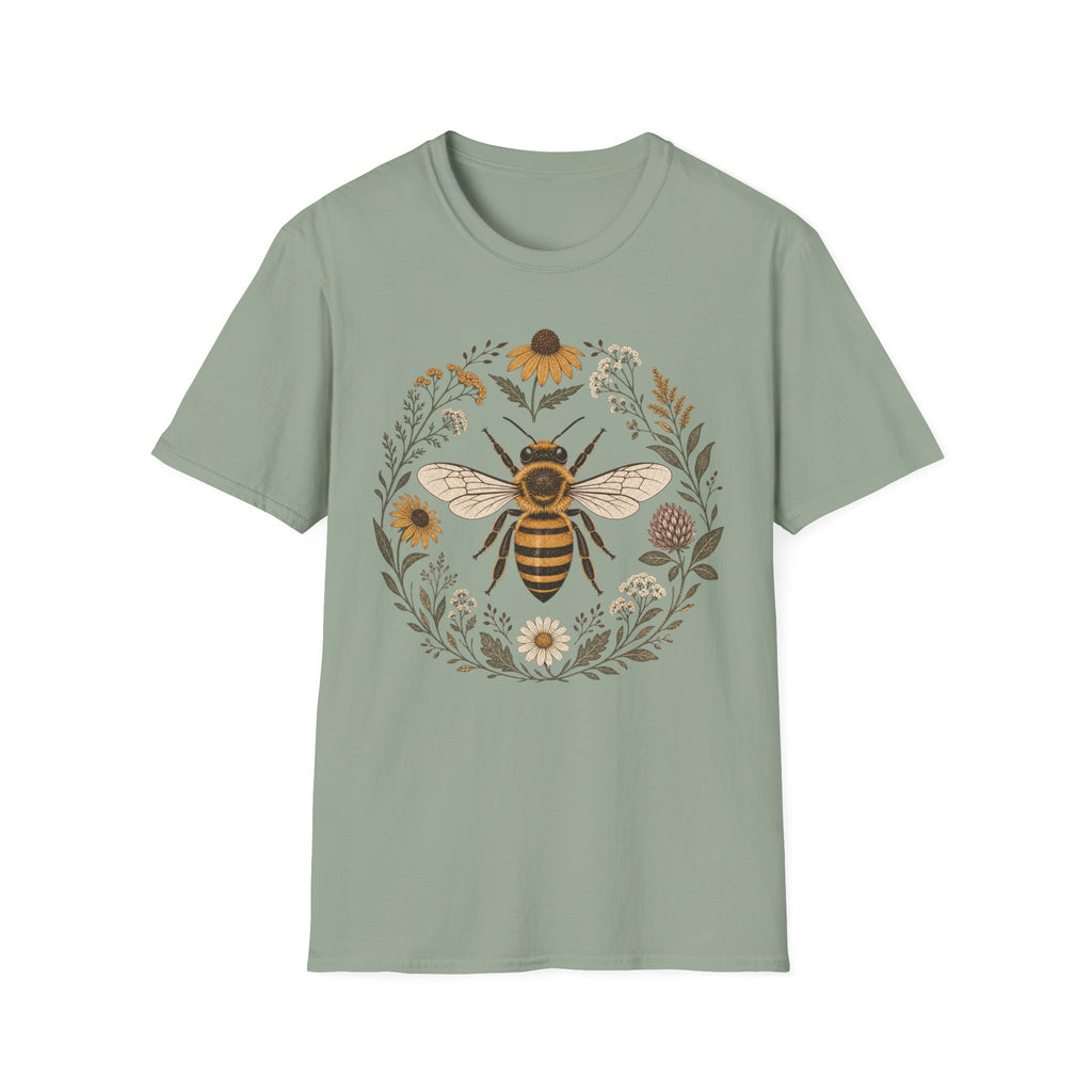Bee Daisy Flower Circle Tee