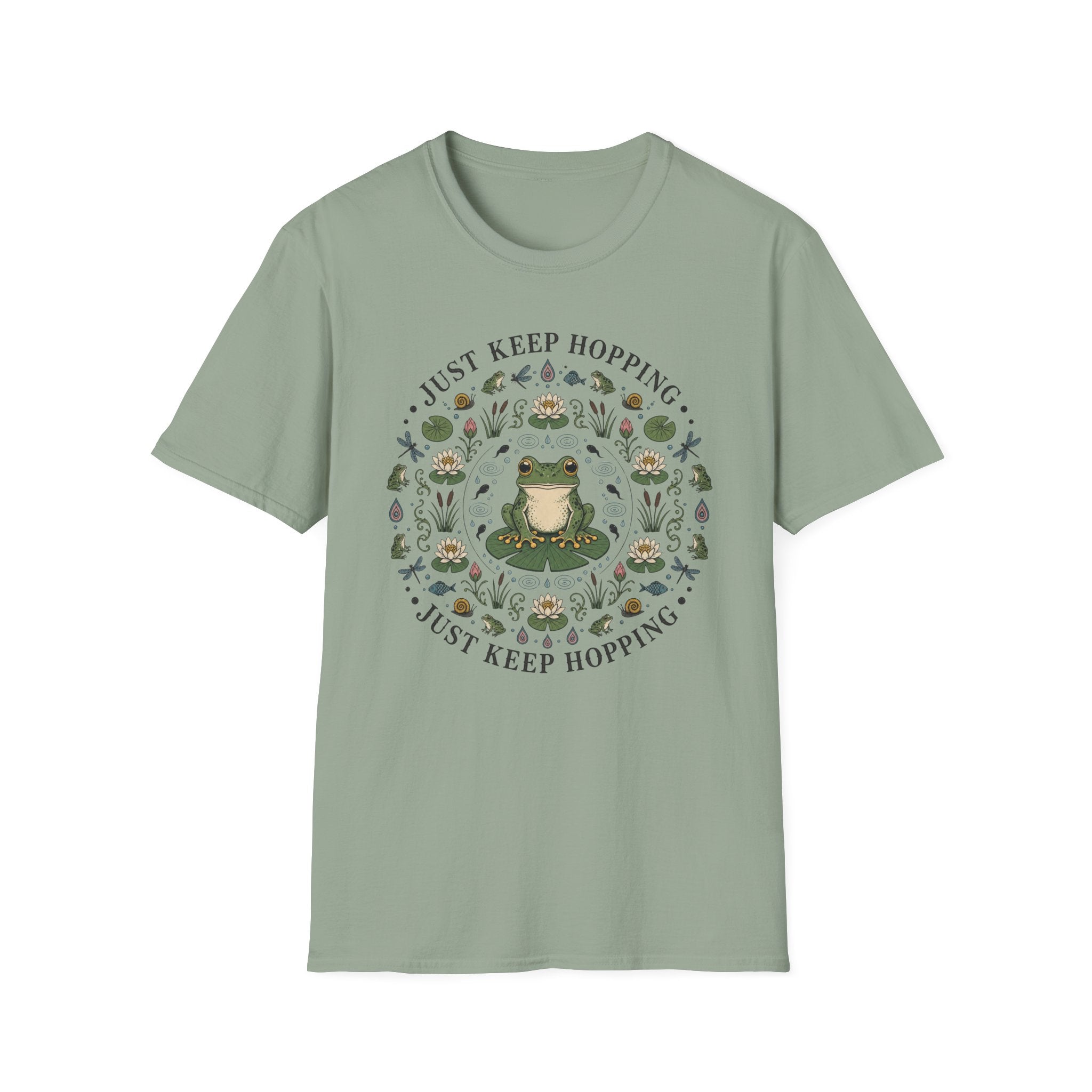 Just Keep Hopping Frog Mandala Tee