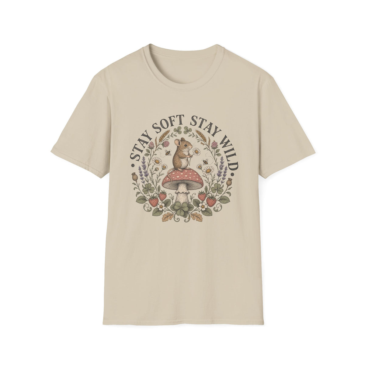 Stay Soft Mushroom Mouse Tee