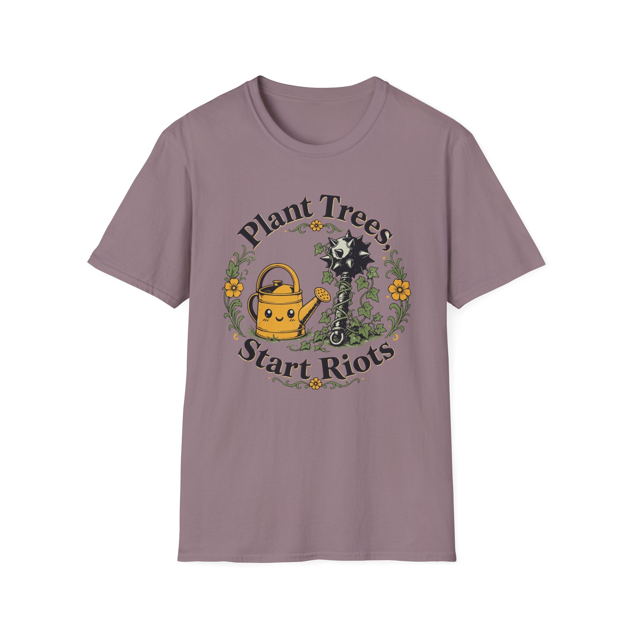 Plant Trees Start Riots Watering Can Tee