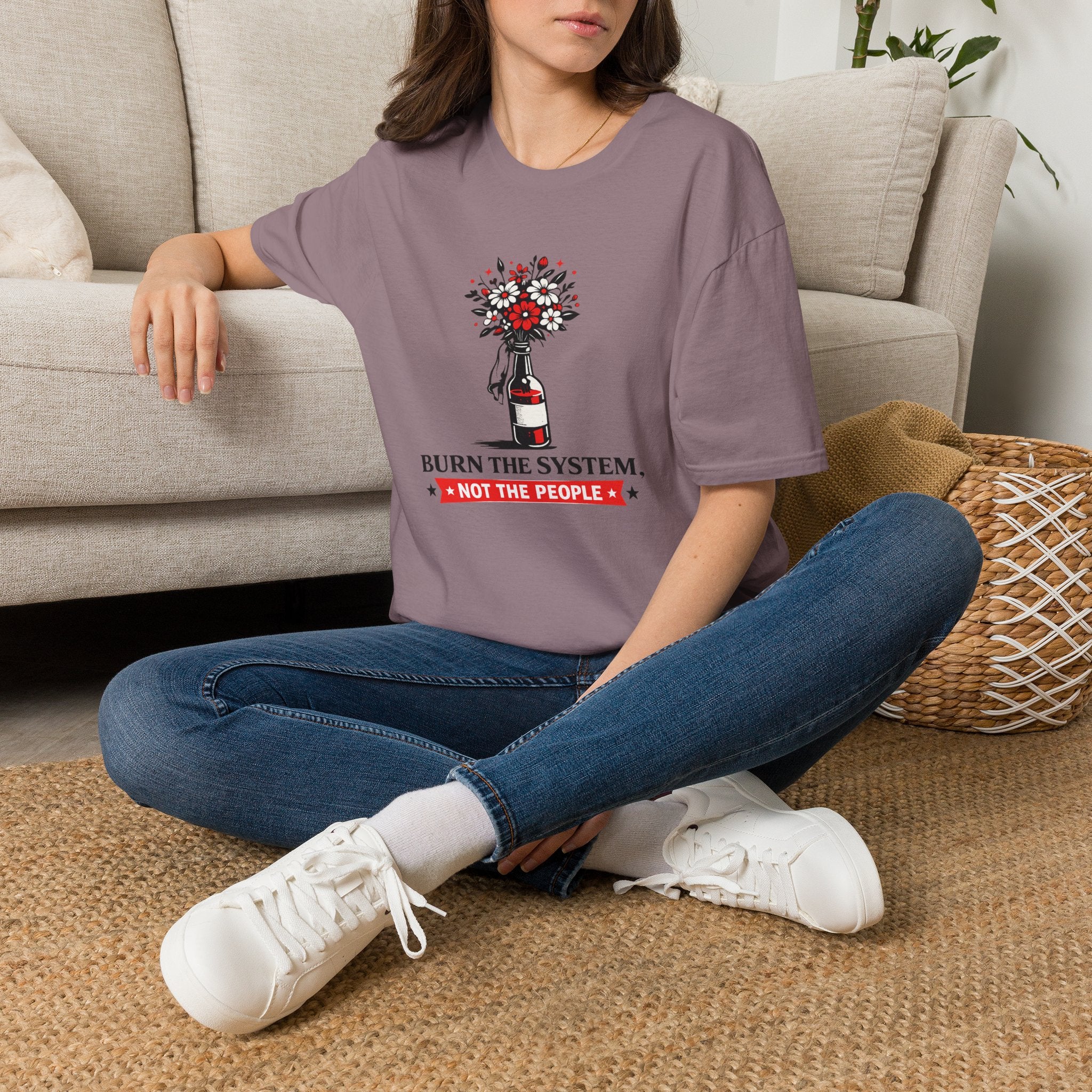 Burn the System Bottle Tee