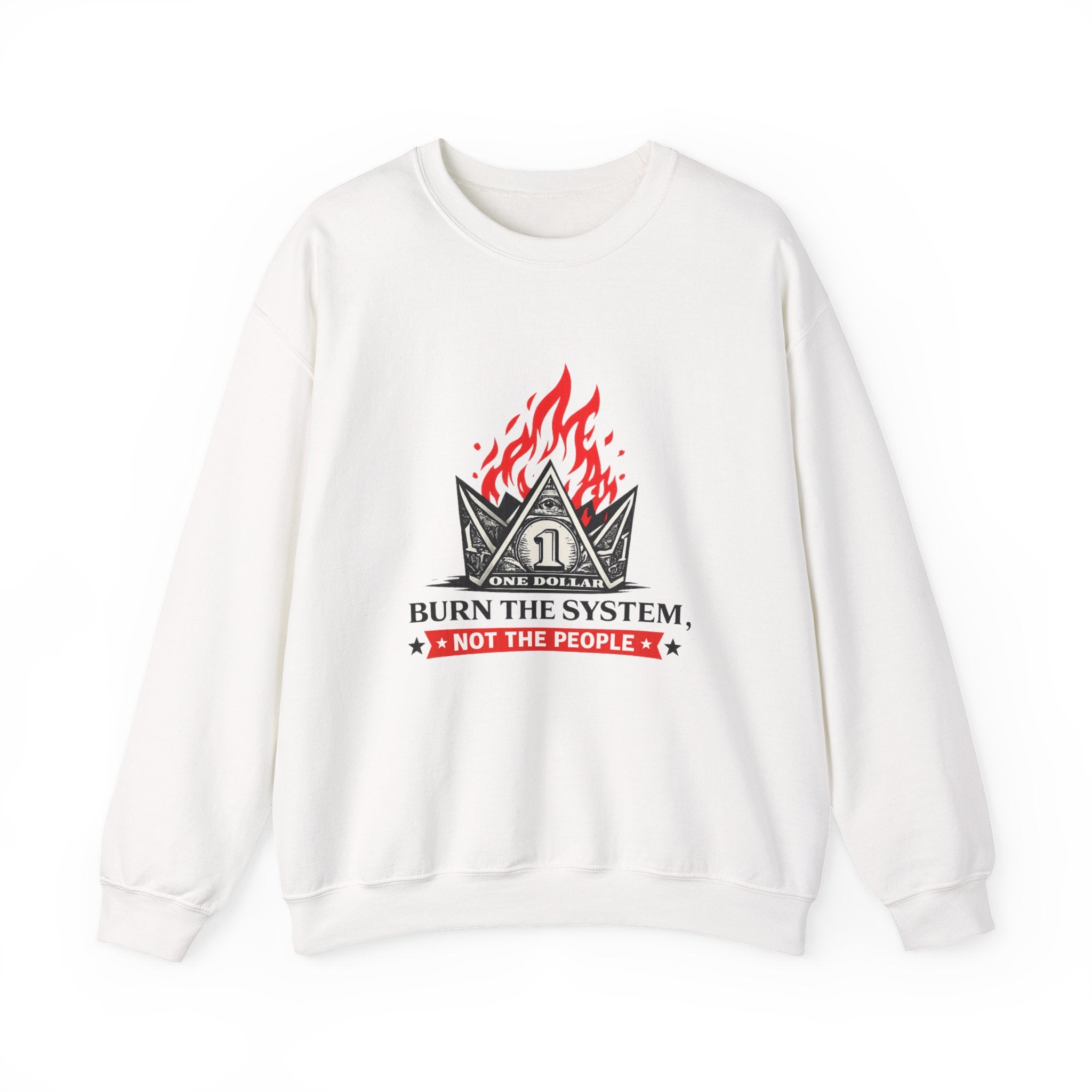 Burn the System Dollar Crewneck Sweatshirt