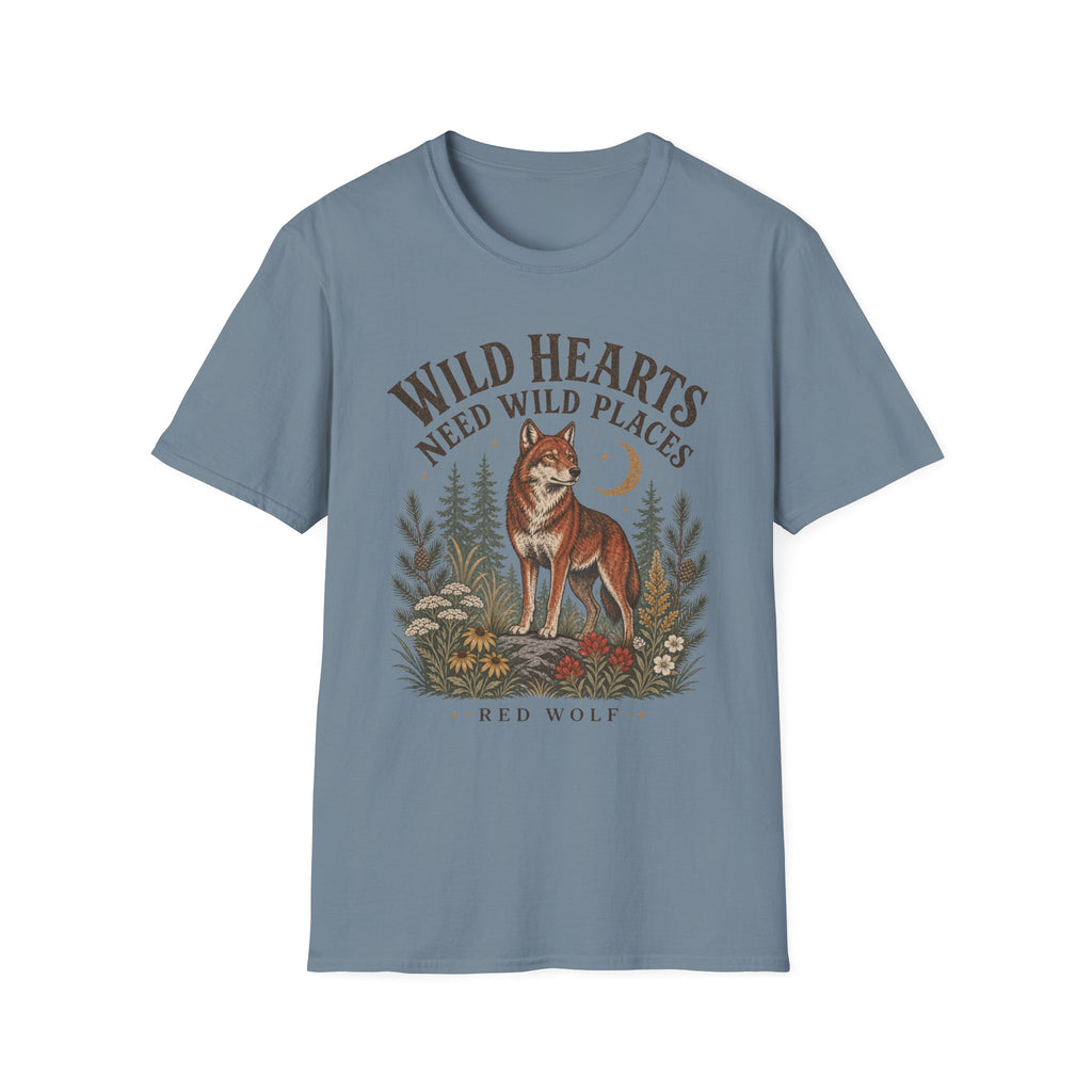 Red Wolf Wild Hearts Tee