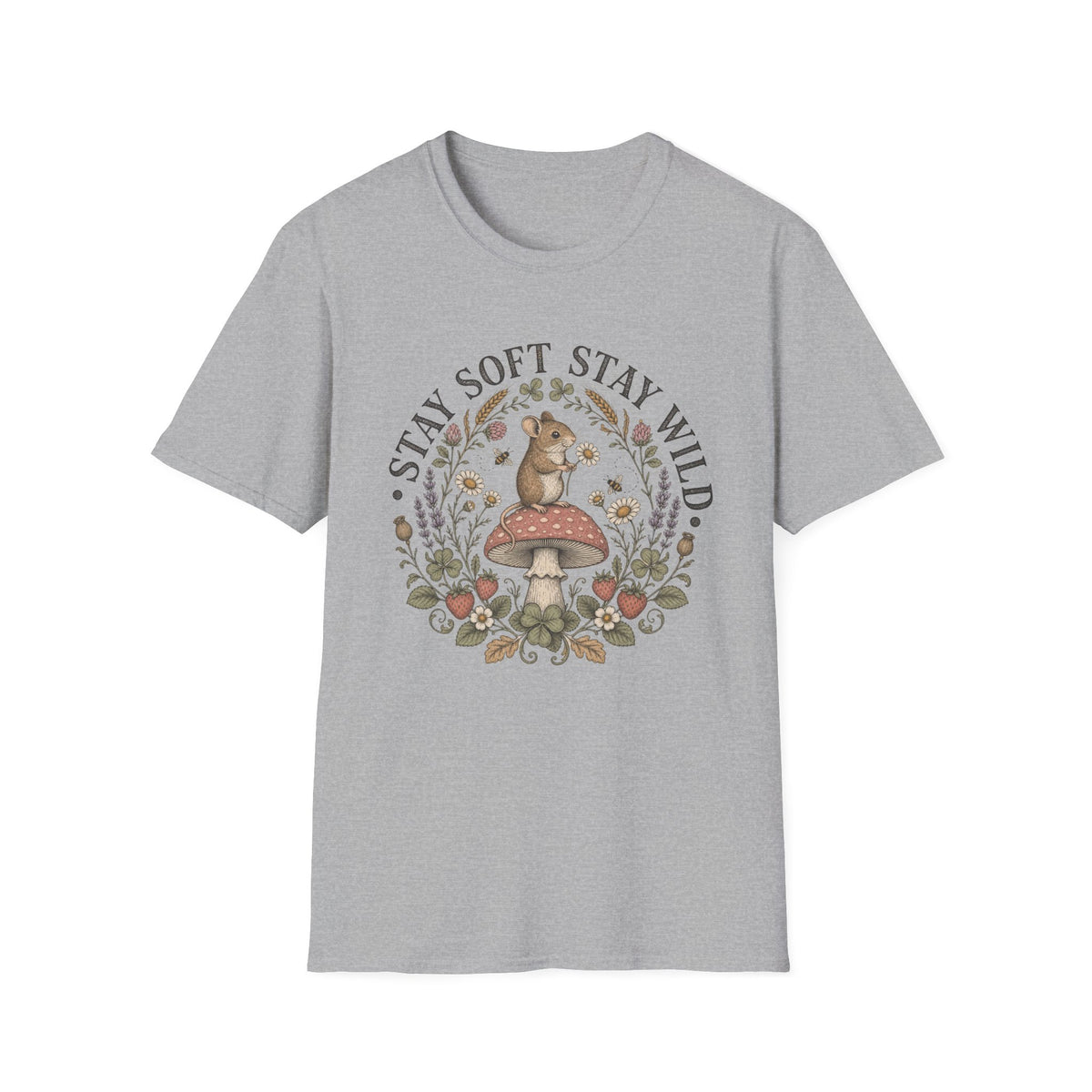 Stay Soft Mushroom Mouse Tee