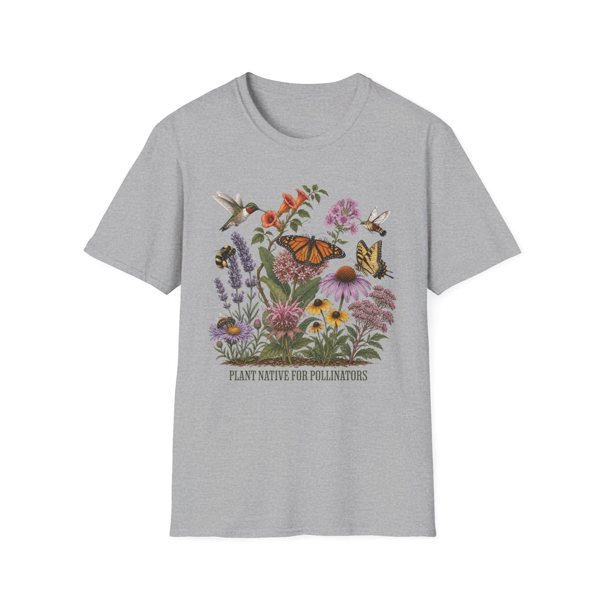 Plant Native For Pollinators 5 Tee