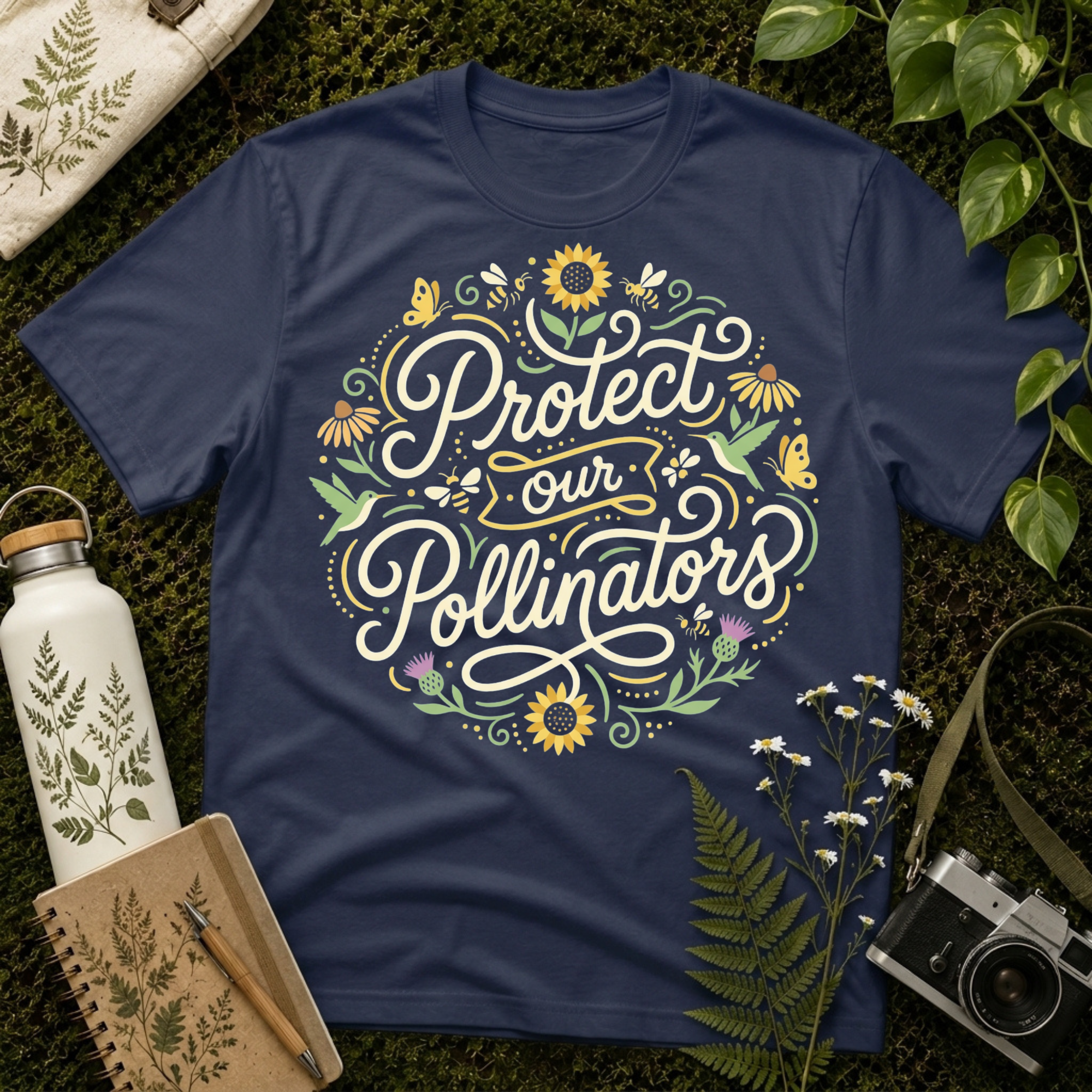 Protect Our Pollinators Dark Tee