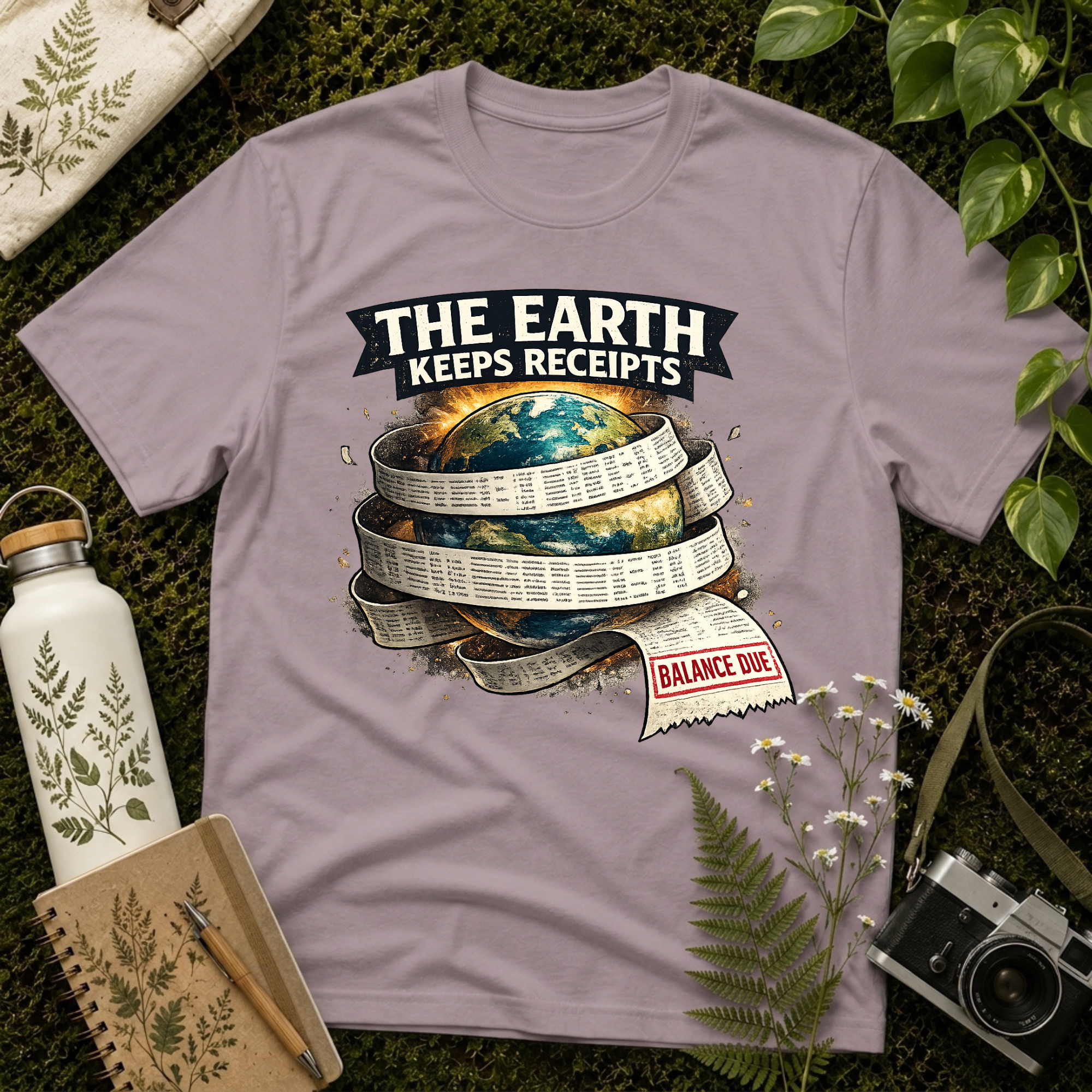 Earth Keeps Receipts Tee