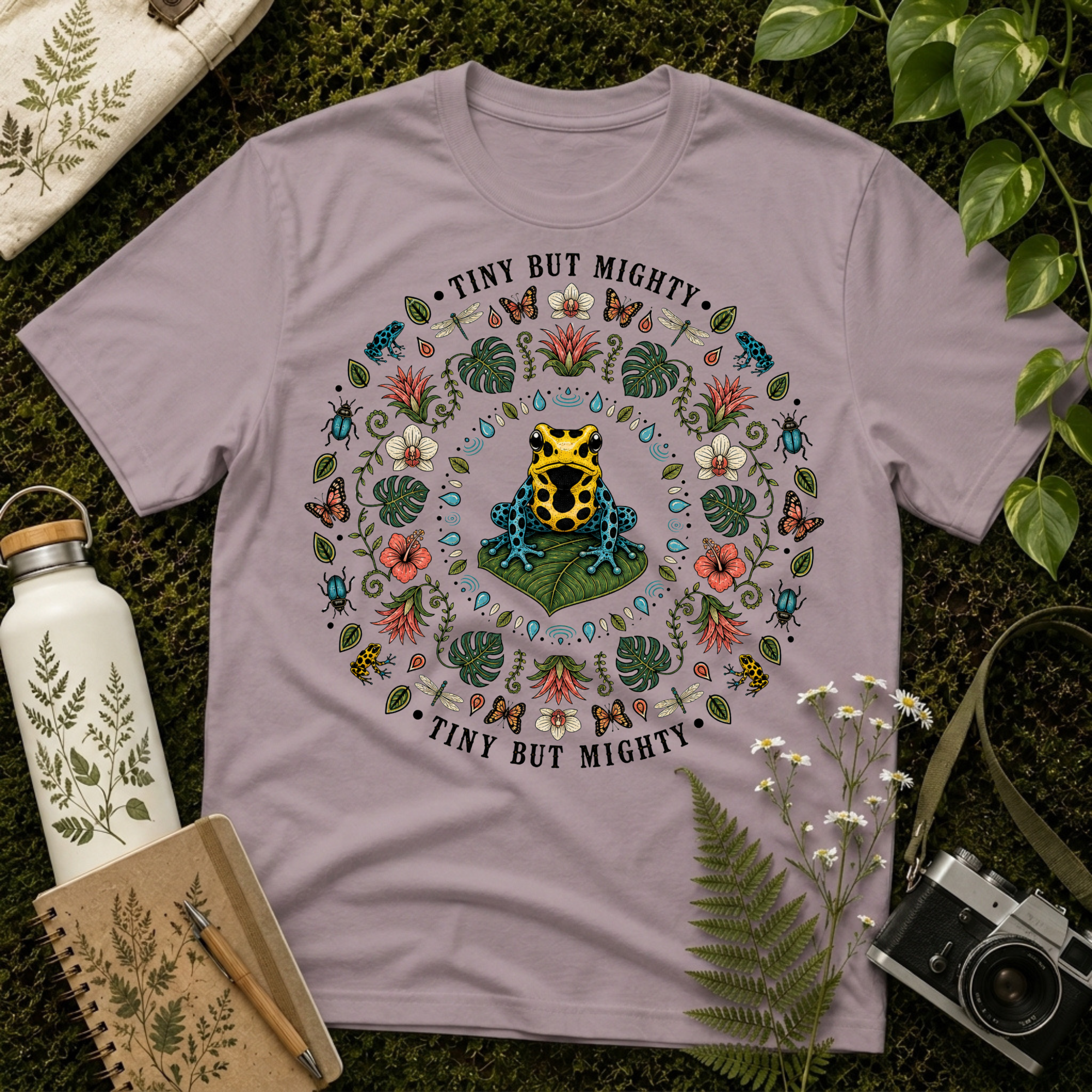 Tiny Mighty Dart Frog Mandala Tee