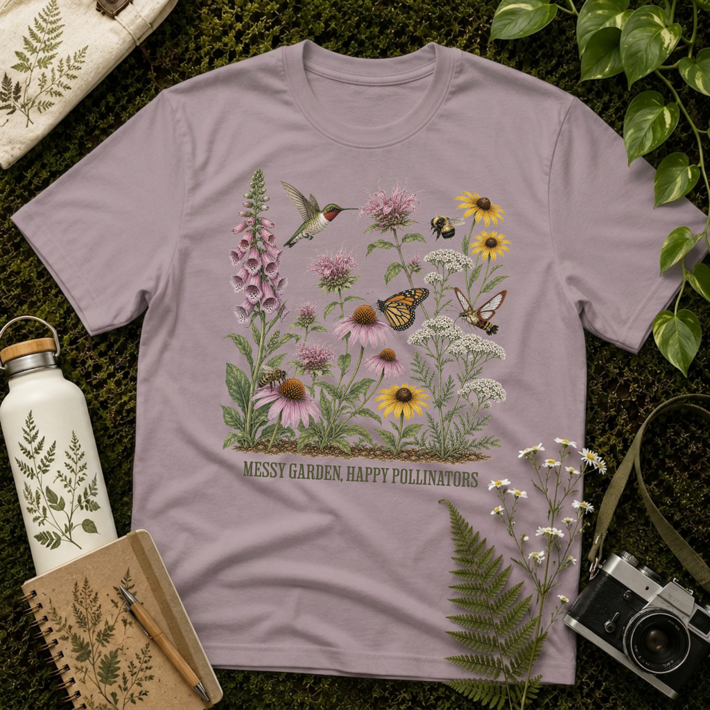 Messy Garden, Happy Pollinators 2 Tee