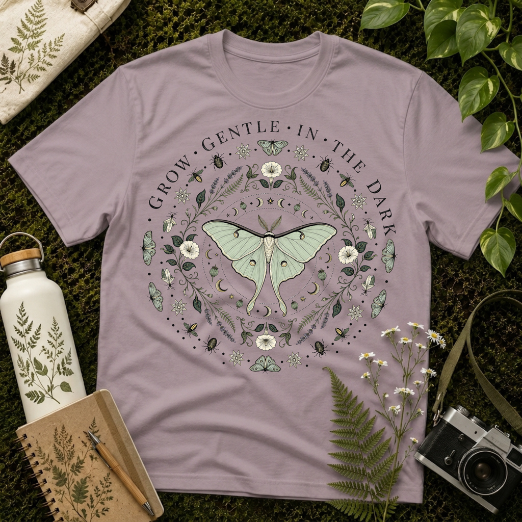 Moth Grow Gentle Mandala Tee