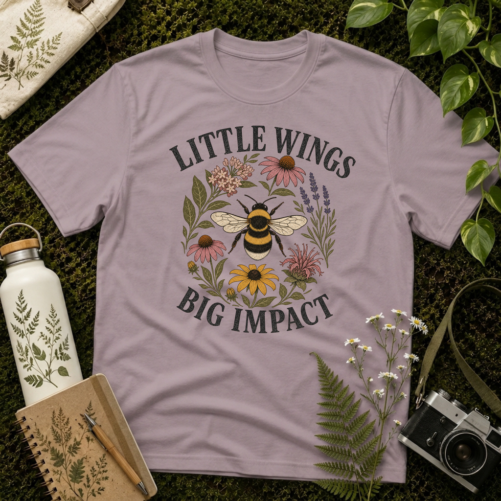 Little Wings Big Impact Flowers Tee