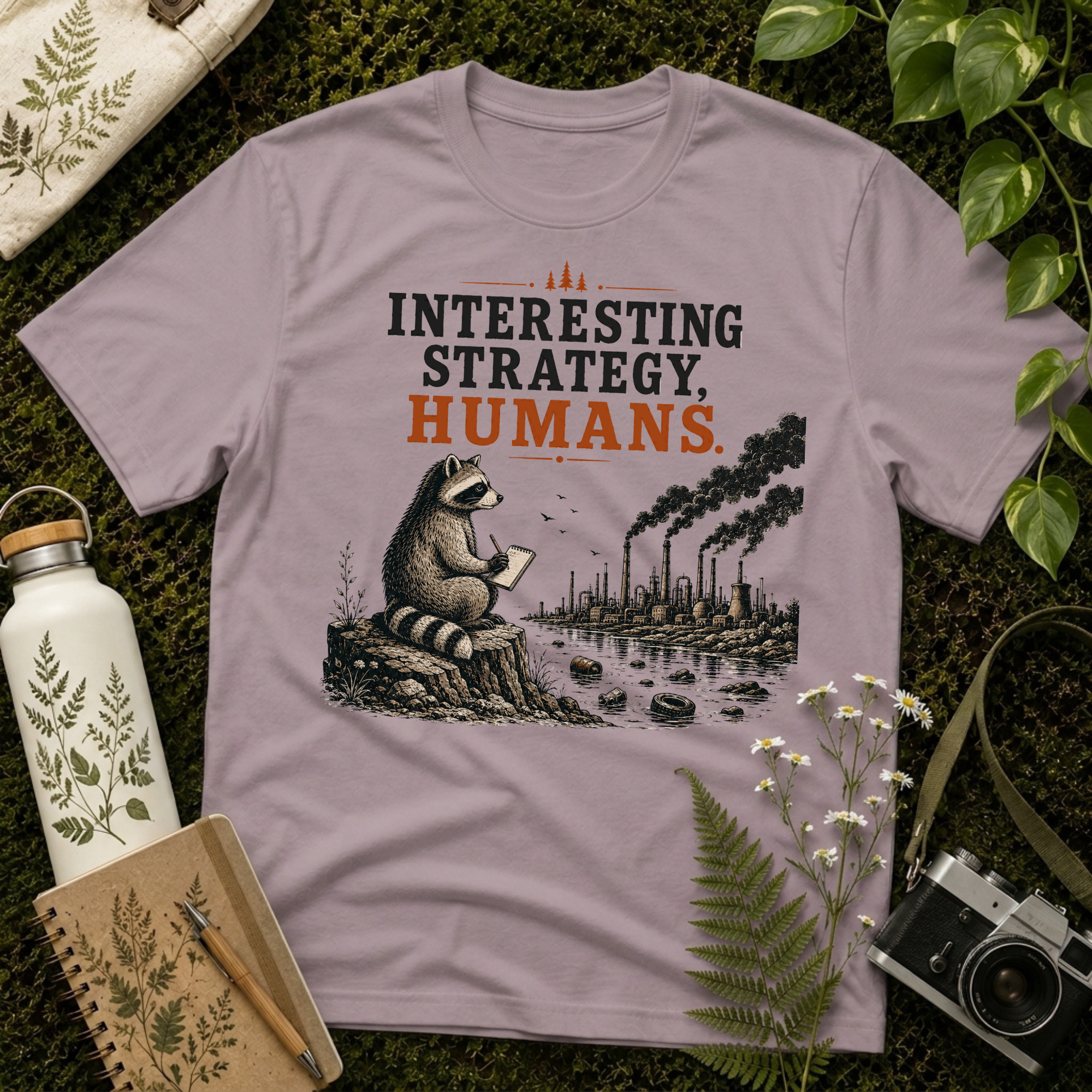 Interesting Strategy Humans River Tee