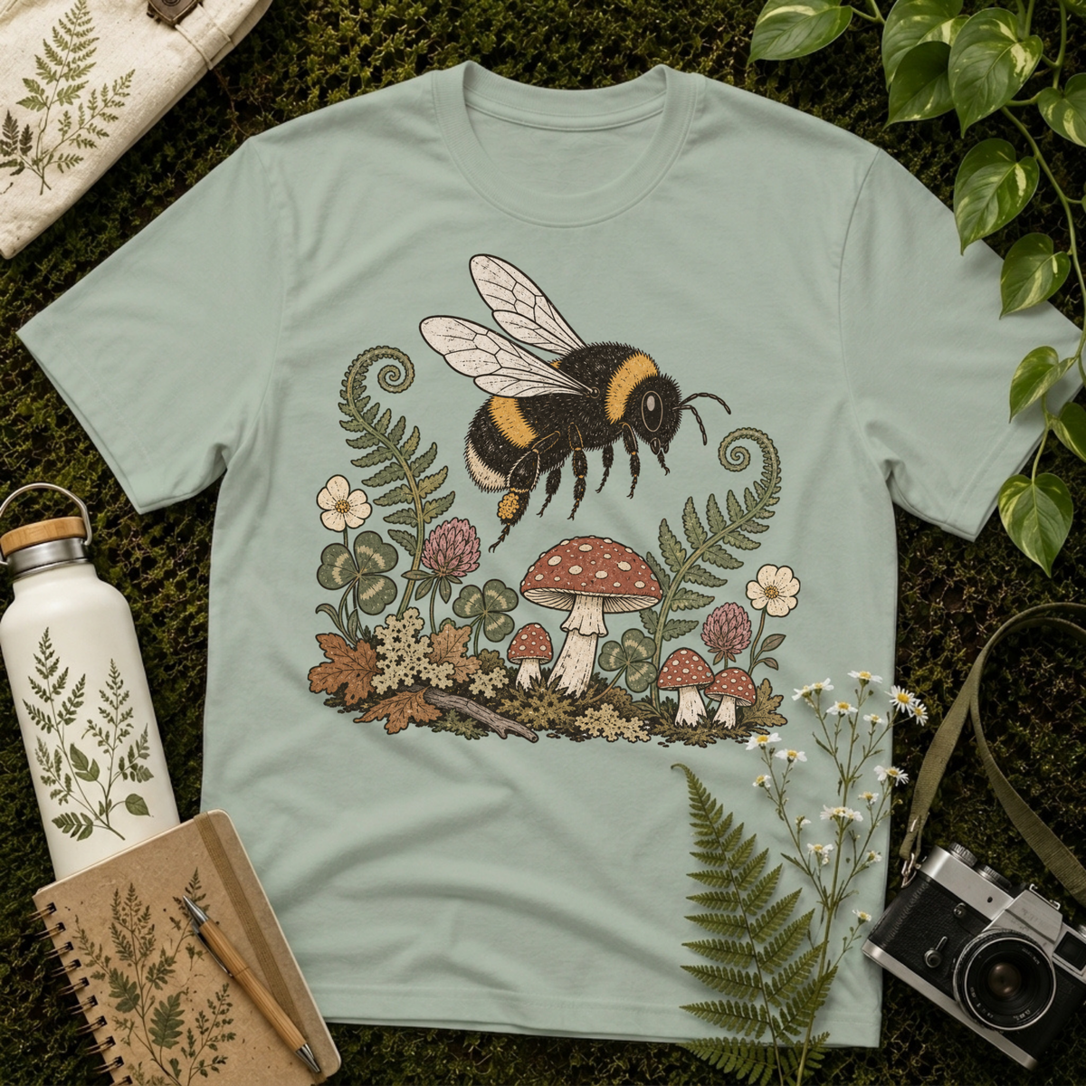 Bee and Mushroom Tee