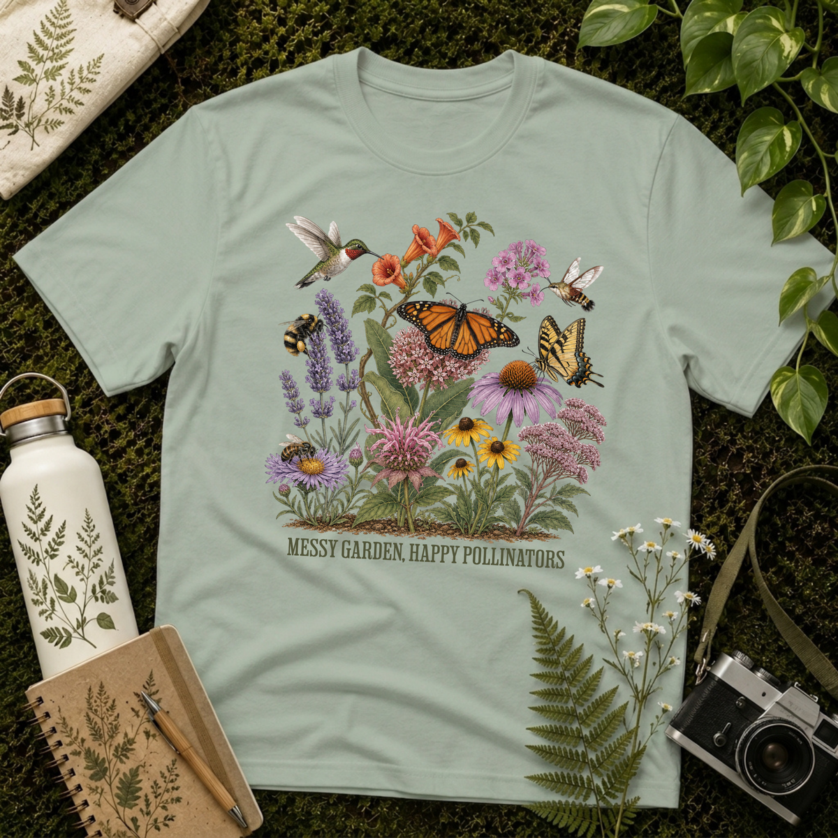 Messy Garden, Happy Pollinators 5 Tee
