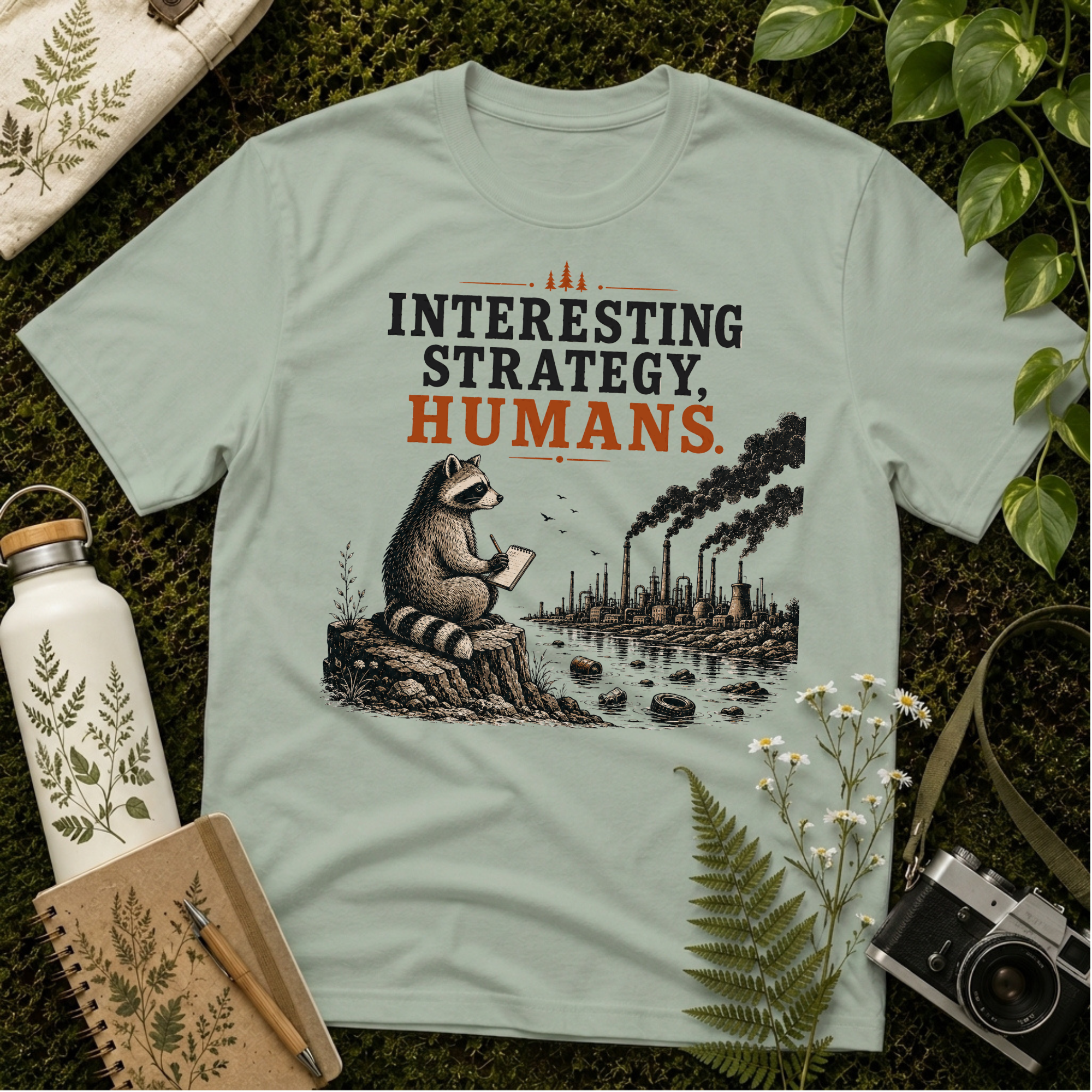 Interesting Strategy Humans River Tee