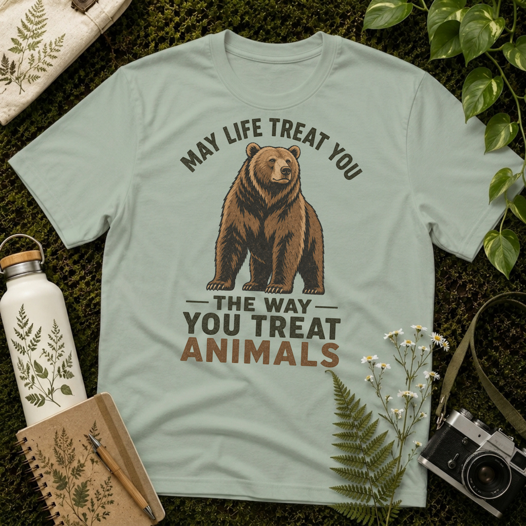 May Life Treat You The Way You Treat Animals Bear Tee