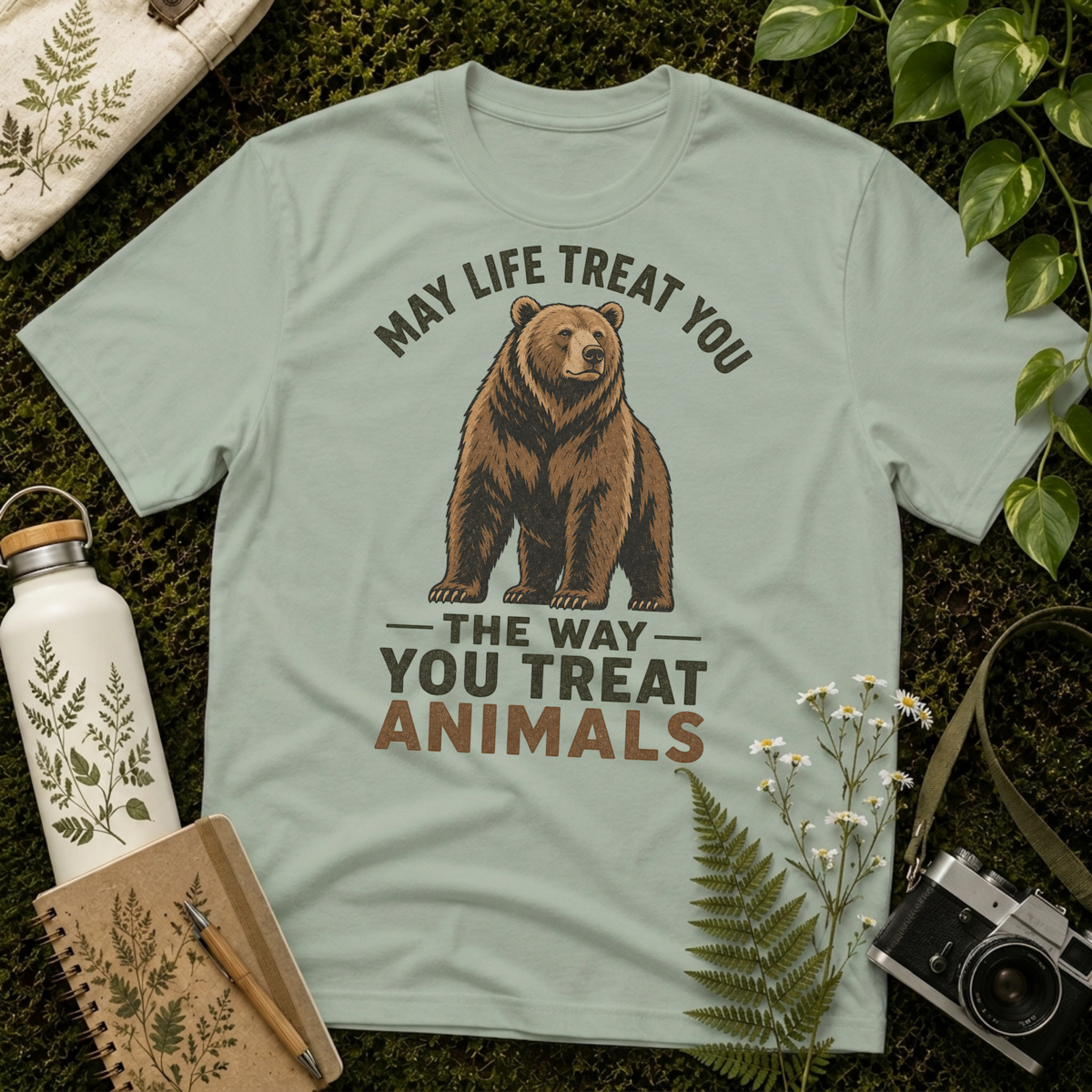 May Life Treat You The Way You Treat Animals Bear Tee