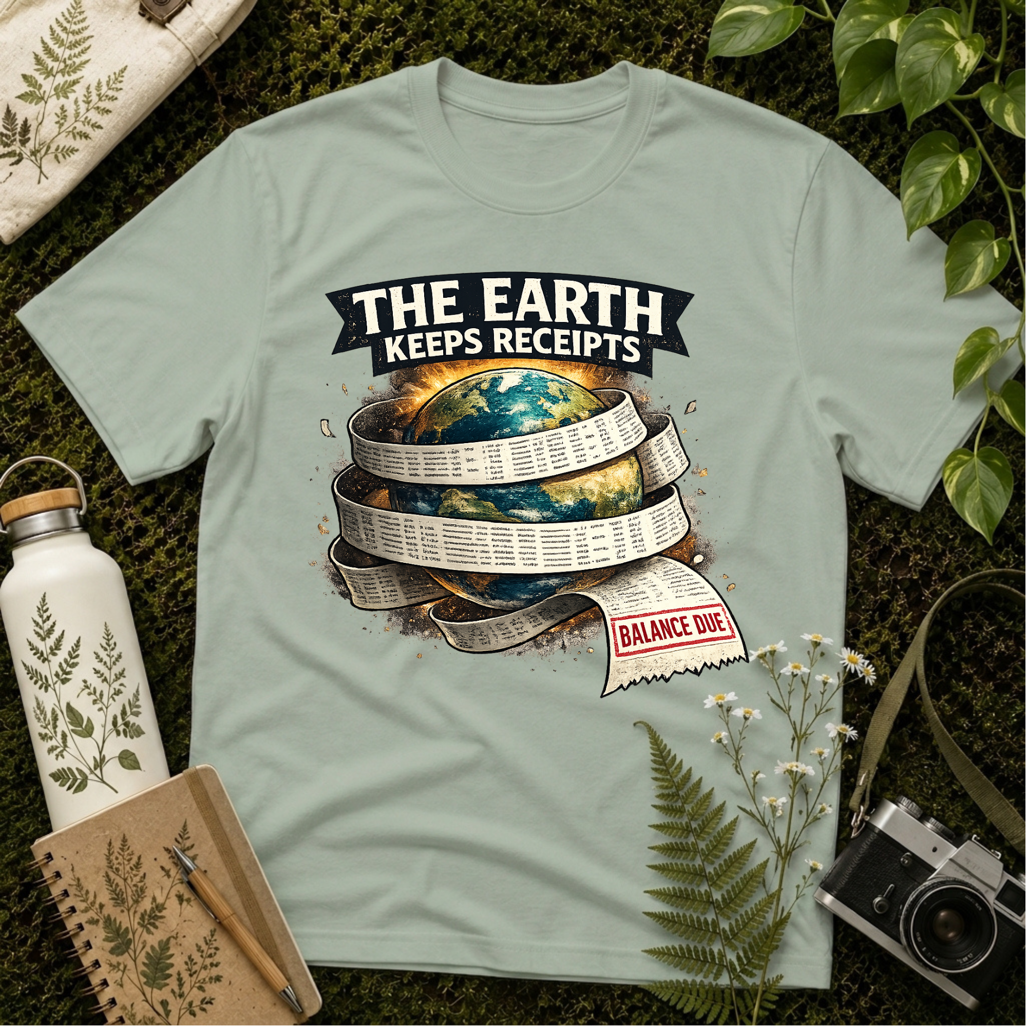 Earth Keeps Receipts Tee