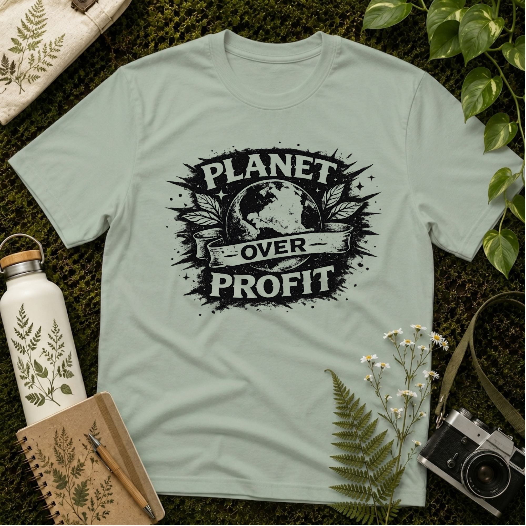 Planet Over Profit Splat Tee