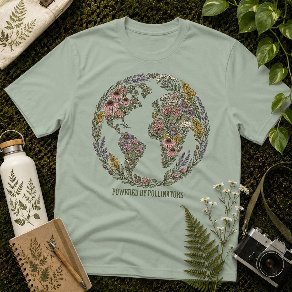 Powered By Pollinators 3 Tee