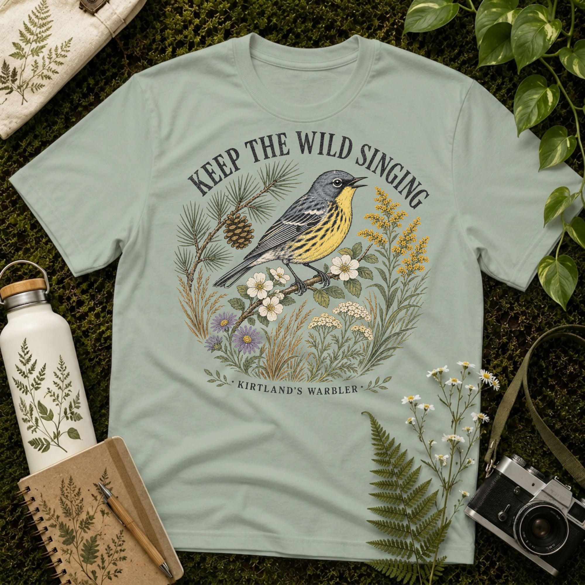 Kirtlands Warbler Singing Tee