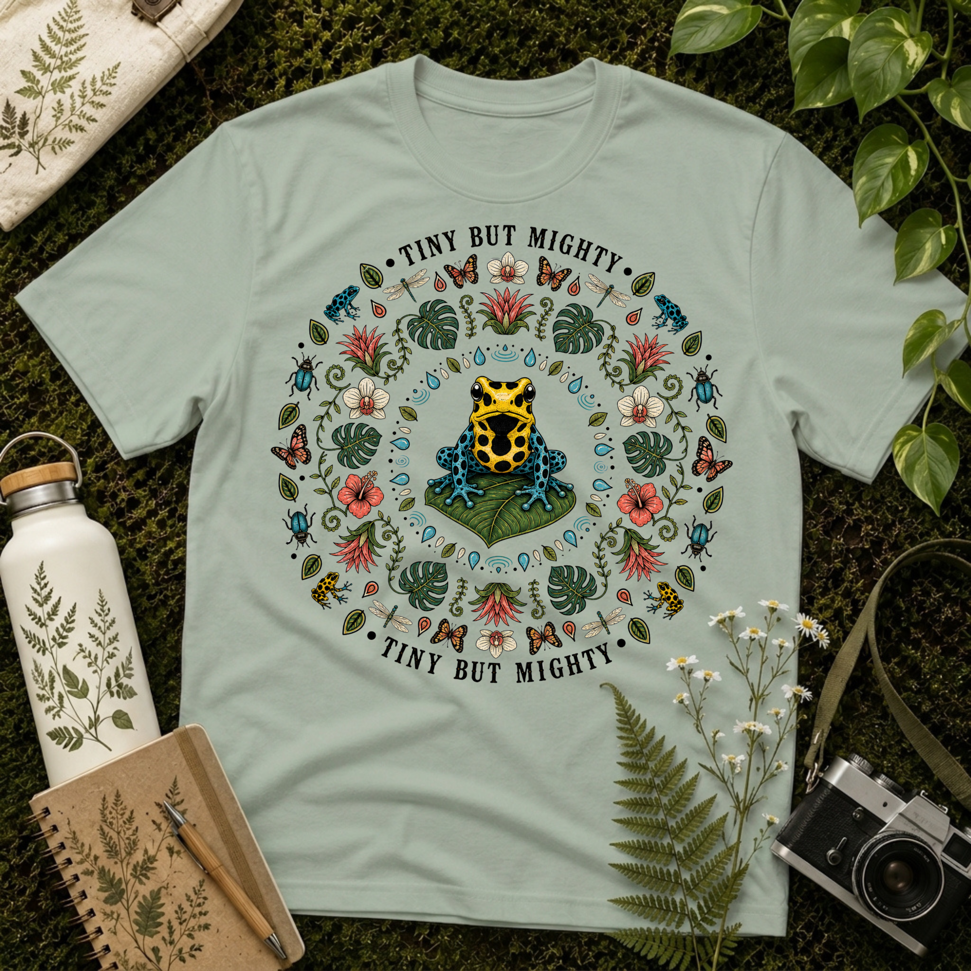 Tiny Mighty Dart Frog Mandala Tee