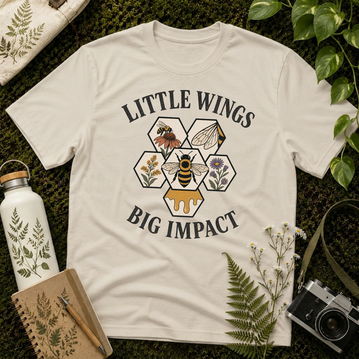 Little Wings Big Impact Hex Tee