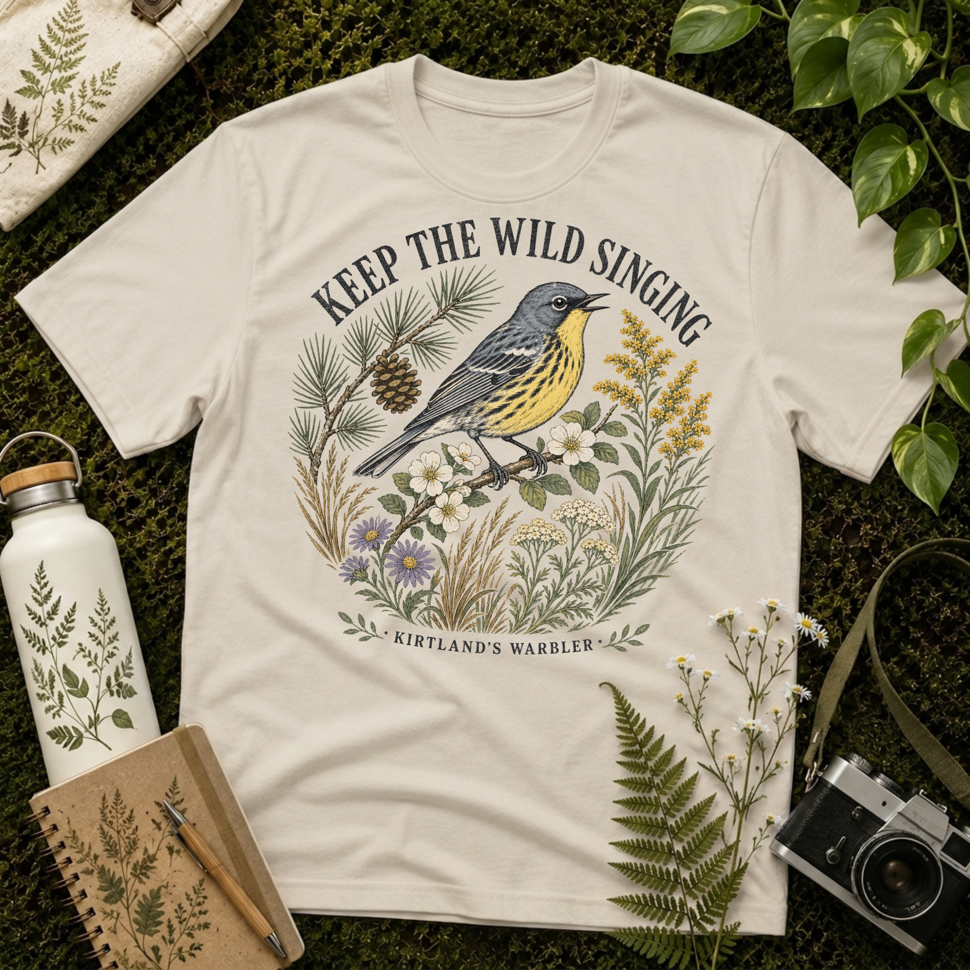 Kirtlands Warbler Singing Tee