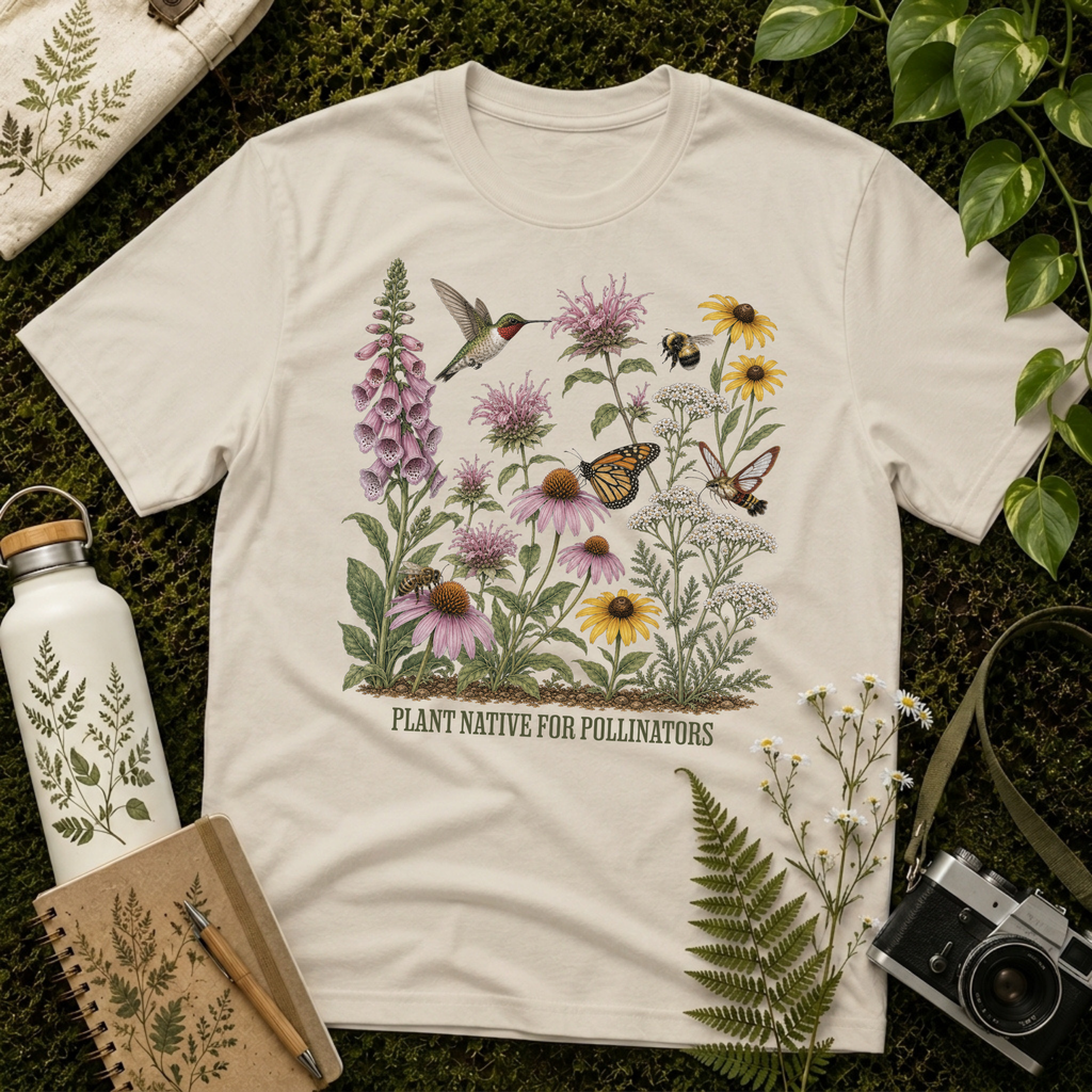 Plant Native For Pollinators 2 Tee