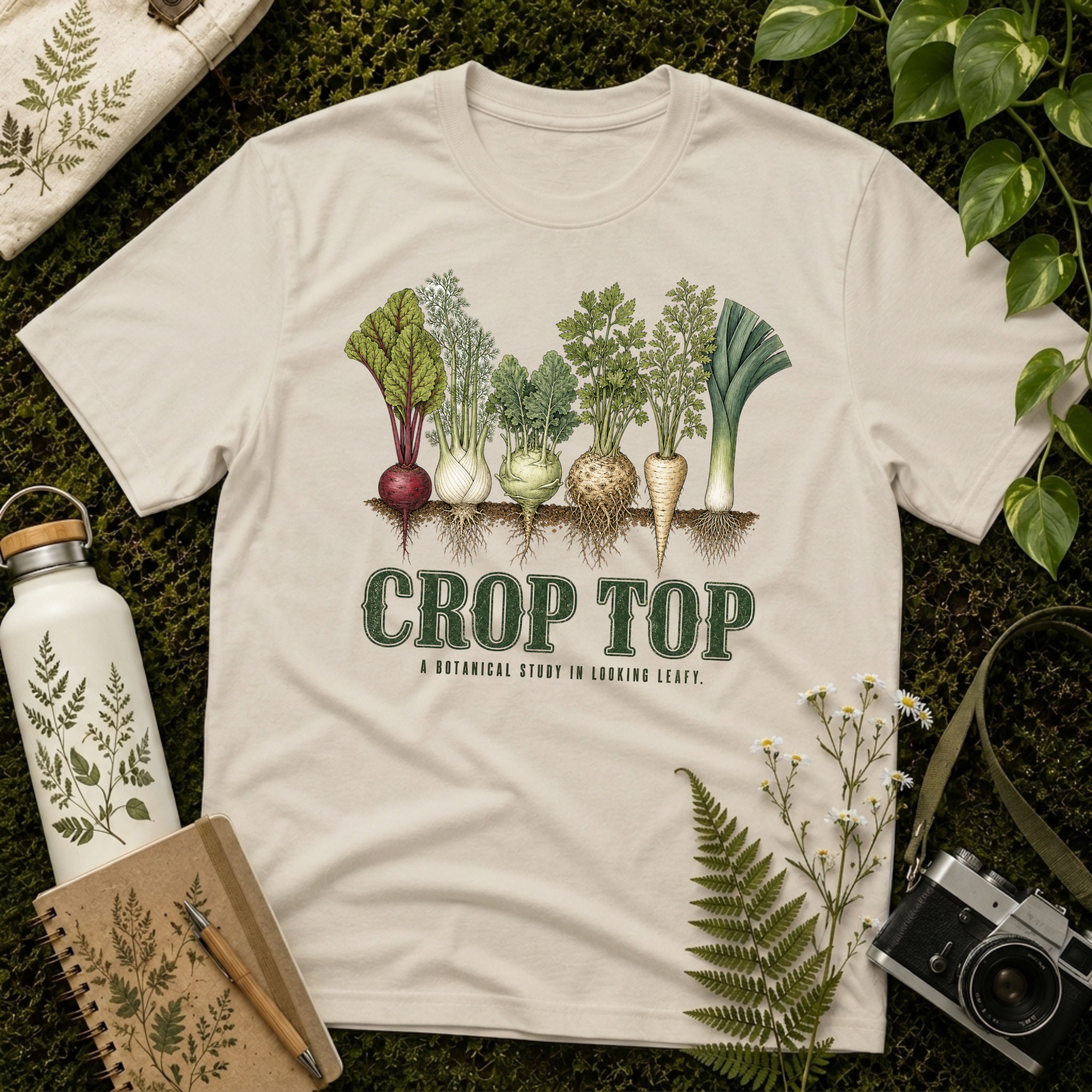 Crop Top Looking Leafy Tee