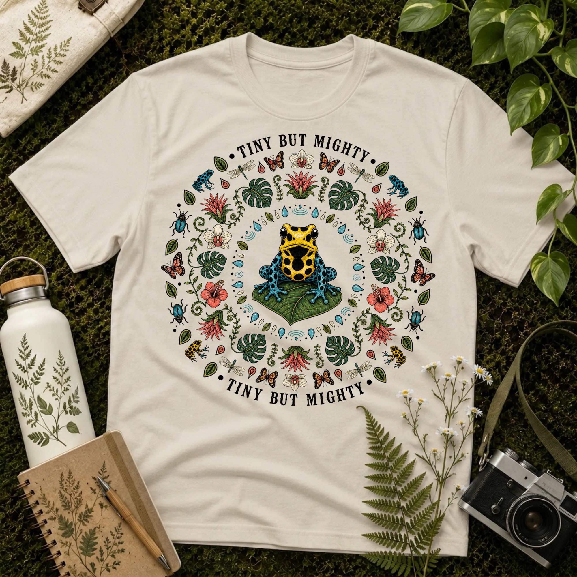 Tiny Mighty Dart Frog Mandala Tee