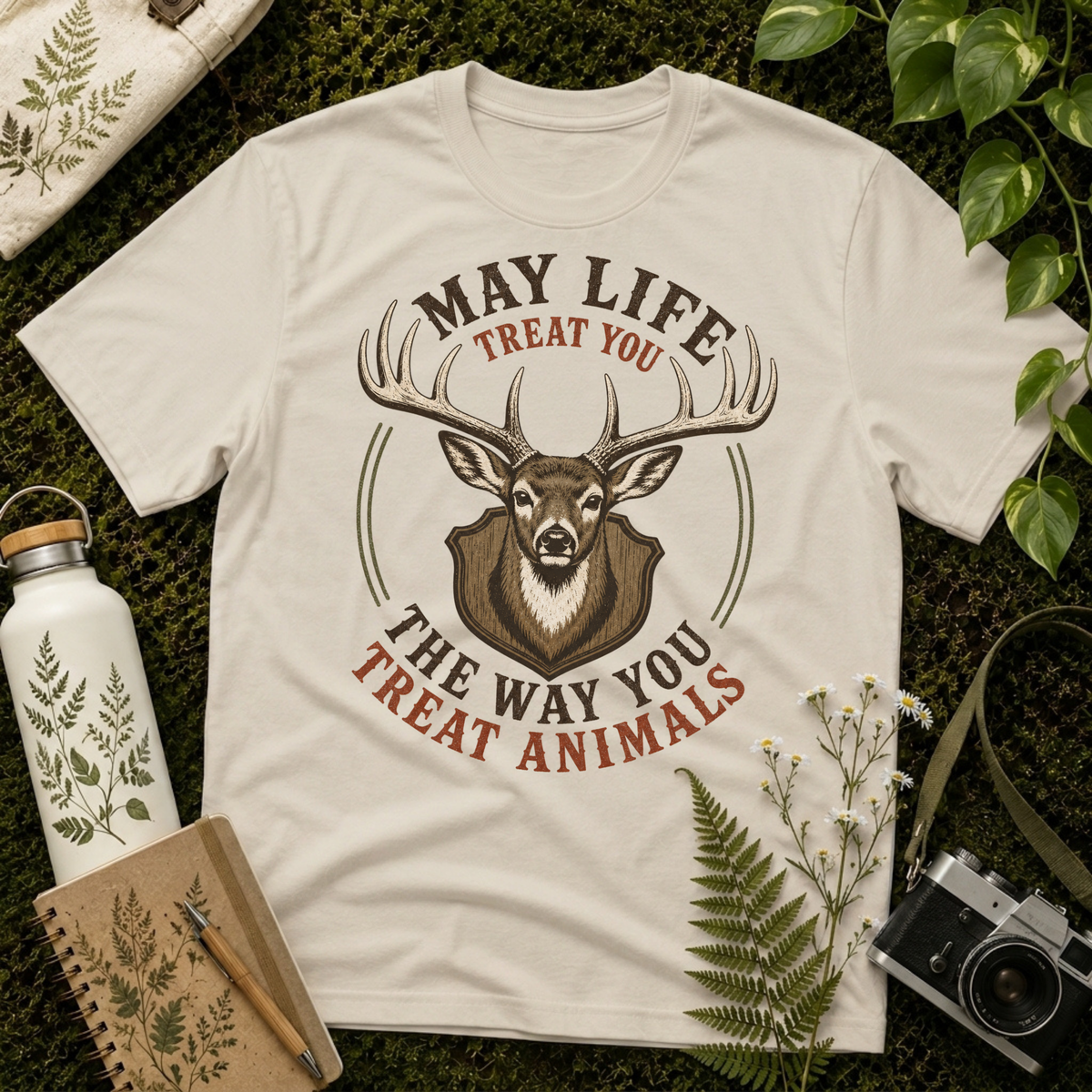 May Life Treat You The Way You Treat Animals Deer Tee