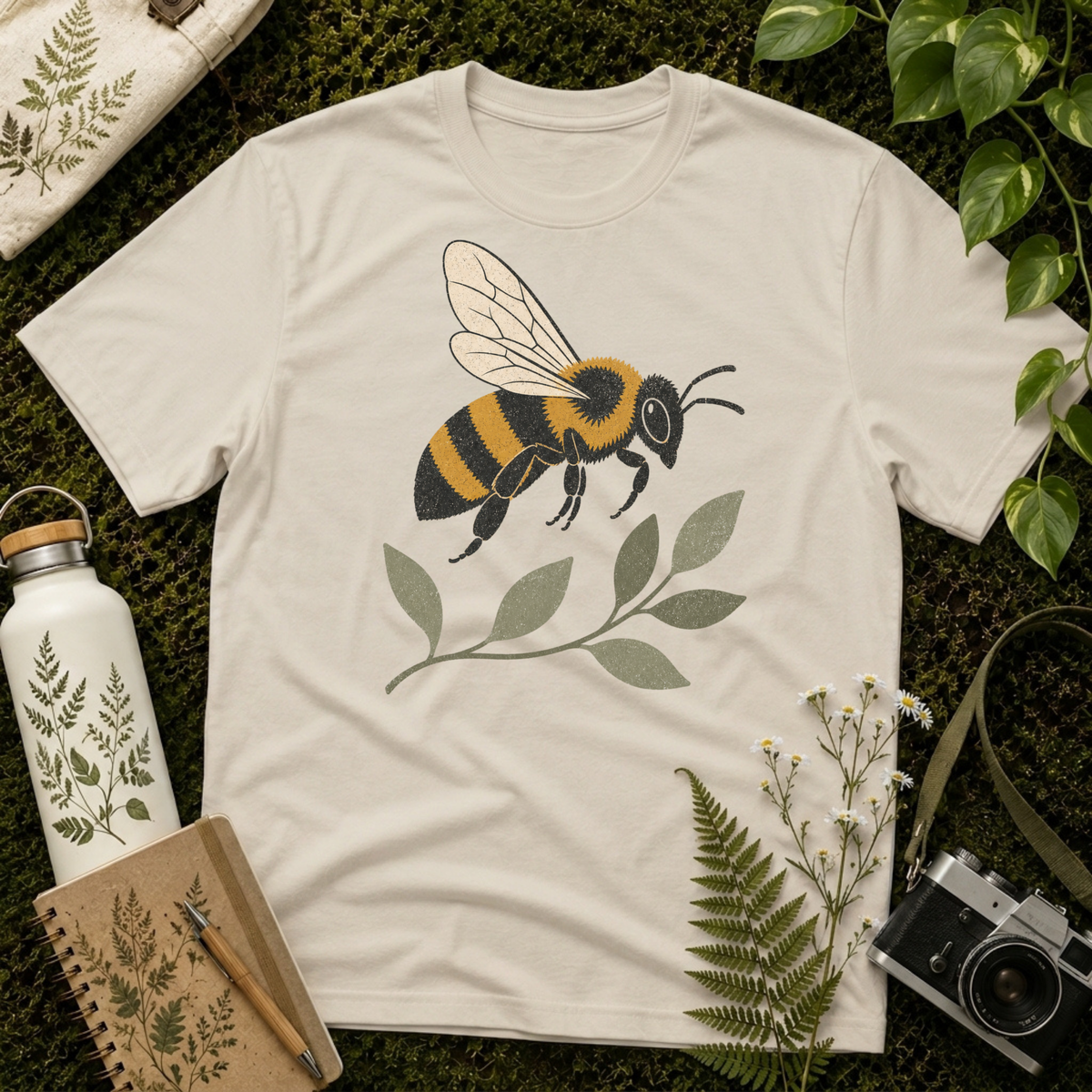 Bee and Leaves Tee