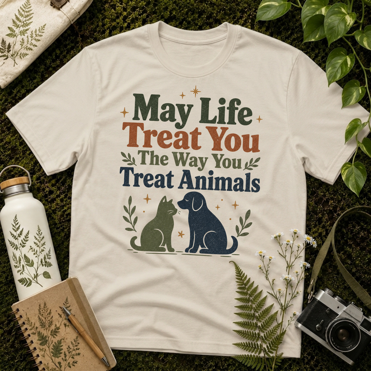 May Life Treat You The Way You Treat Animals Cat And Dog Tee