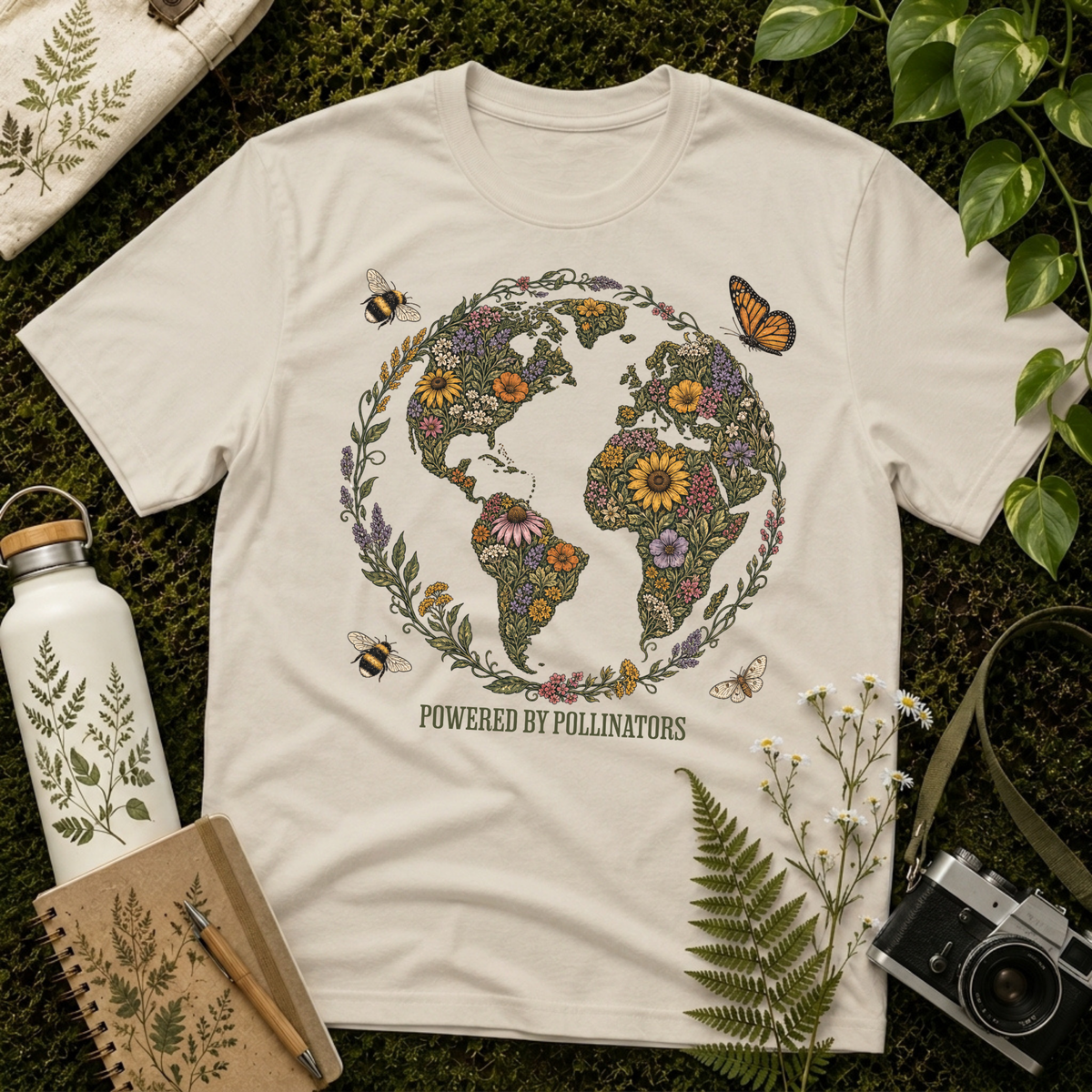 Powered By Pollinators 2 Tee
