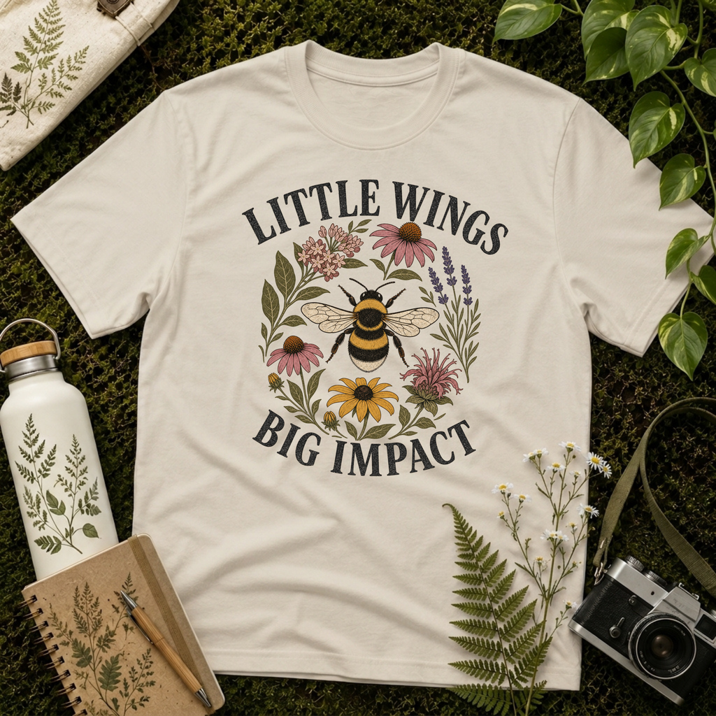 Little Wings Big Impact Flowers Tee
