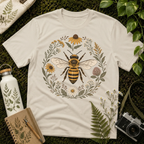 Bee Daisy Flower Circle Tee