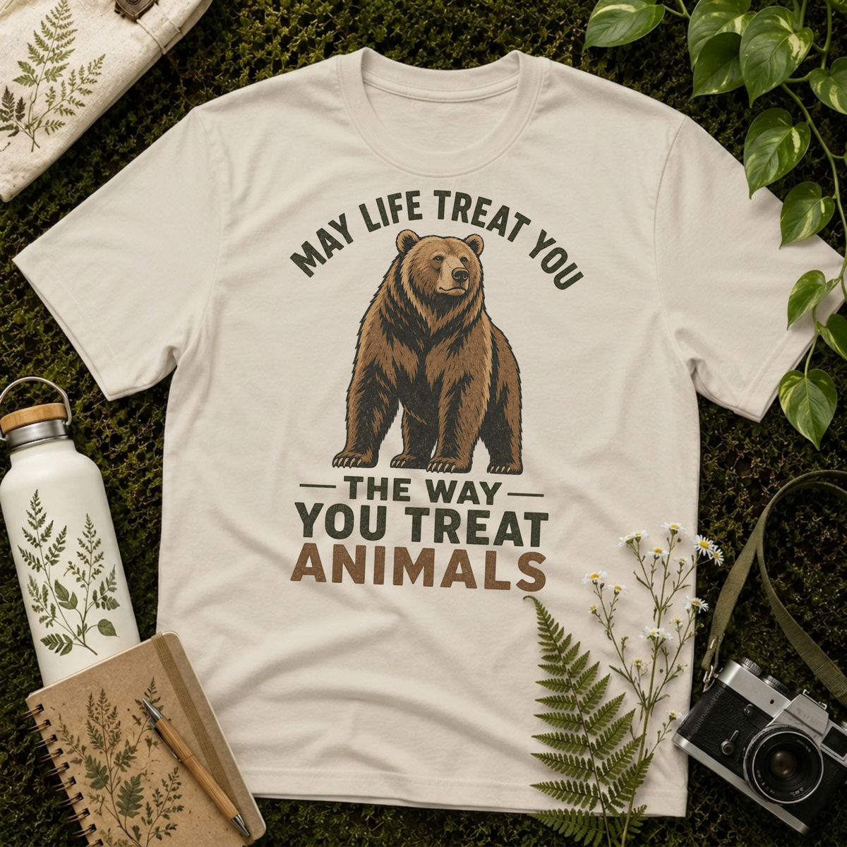 May Life Treat You The Way You Treat Animals Bear Tee