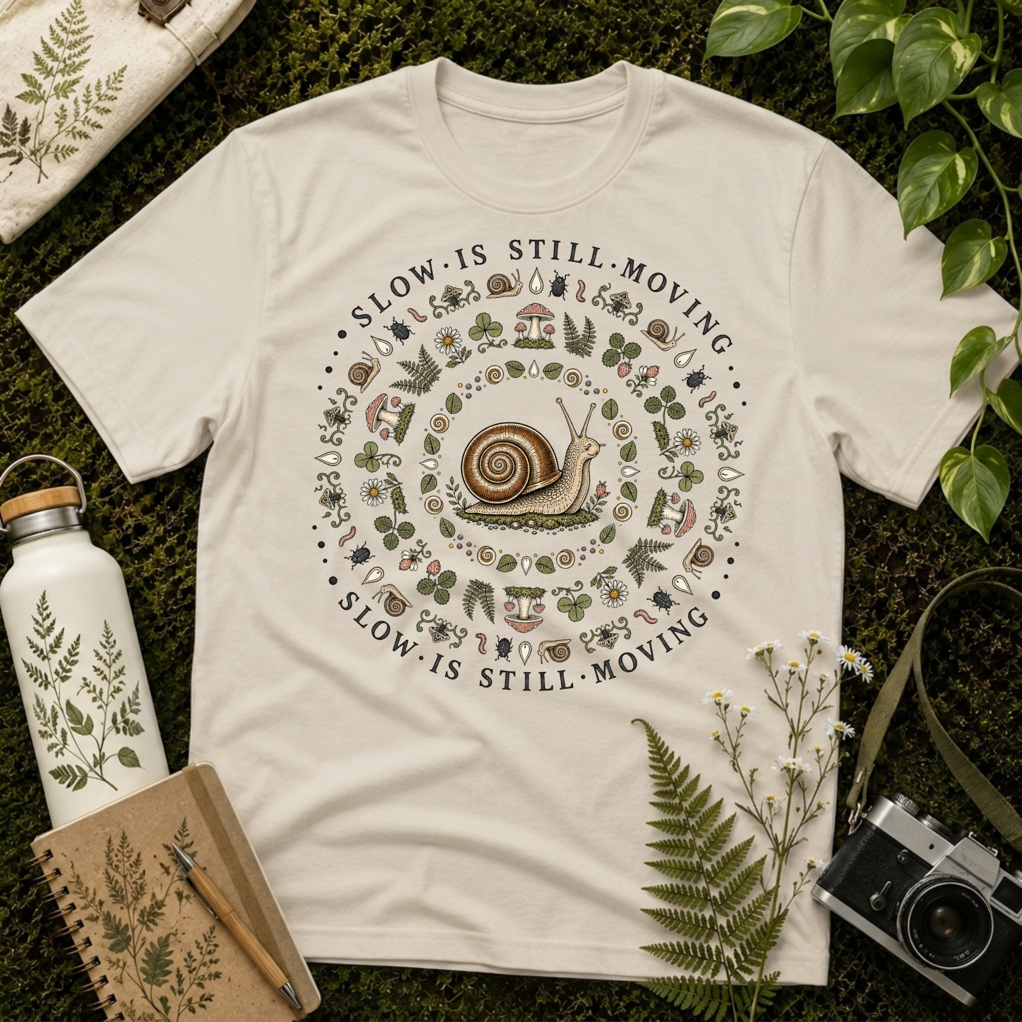 Slow Snail Mandala Tee