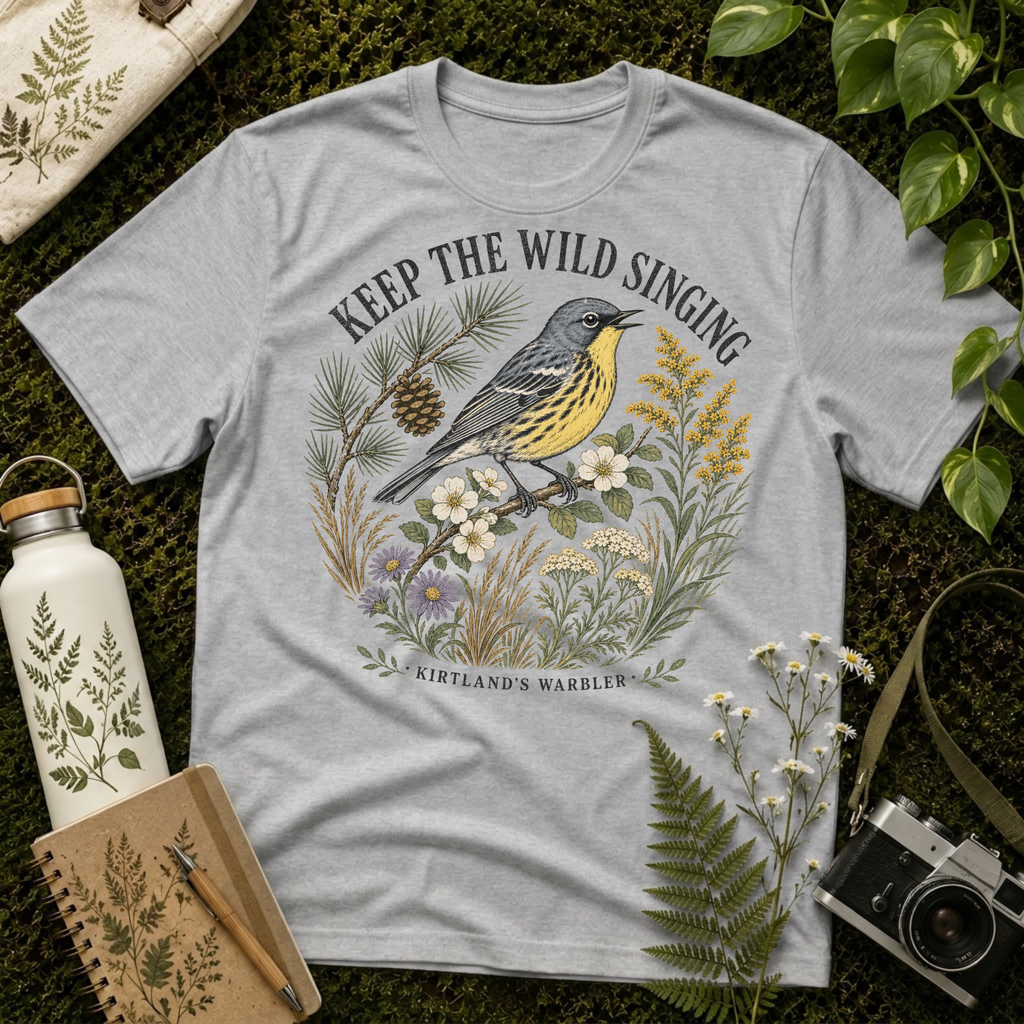 Kirtlands Warbler Singing Tee