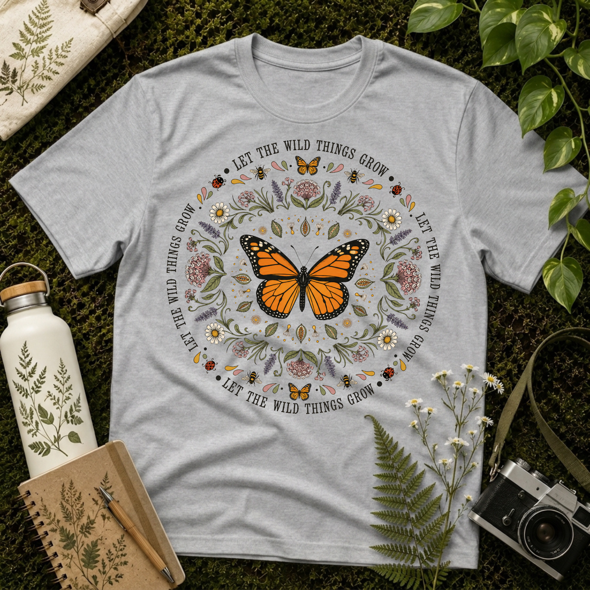 Let The Wild Things Grow Mandala Tee