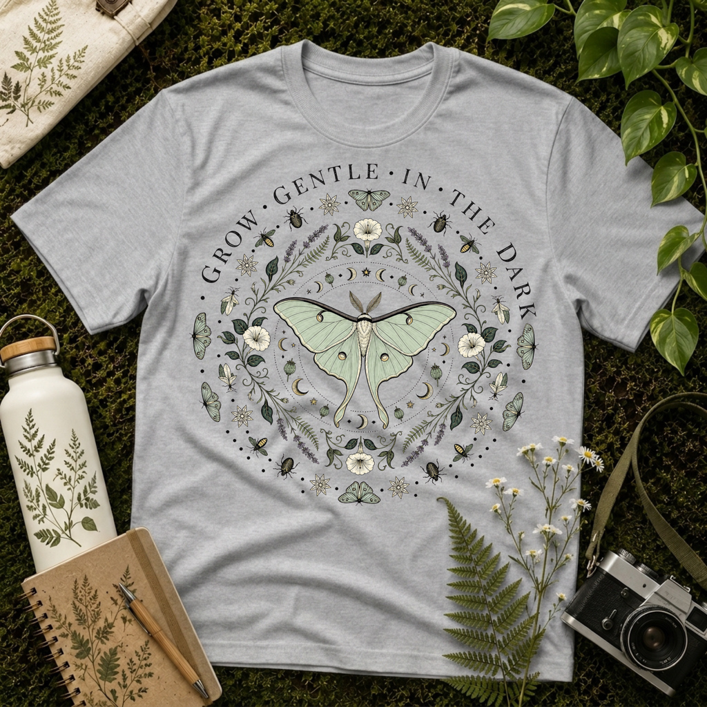 Moth Grow Gentle Mandala Tee